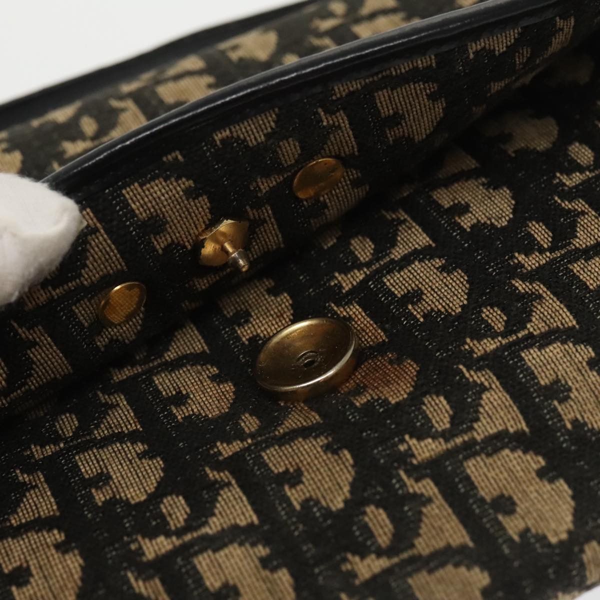 Dior Trotter Navy Canvas Shoulder Bag (Pre-Owned) Size ONE SIZE - 20 Thumbnail