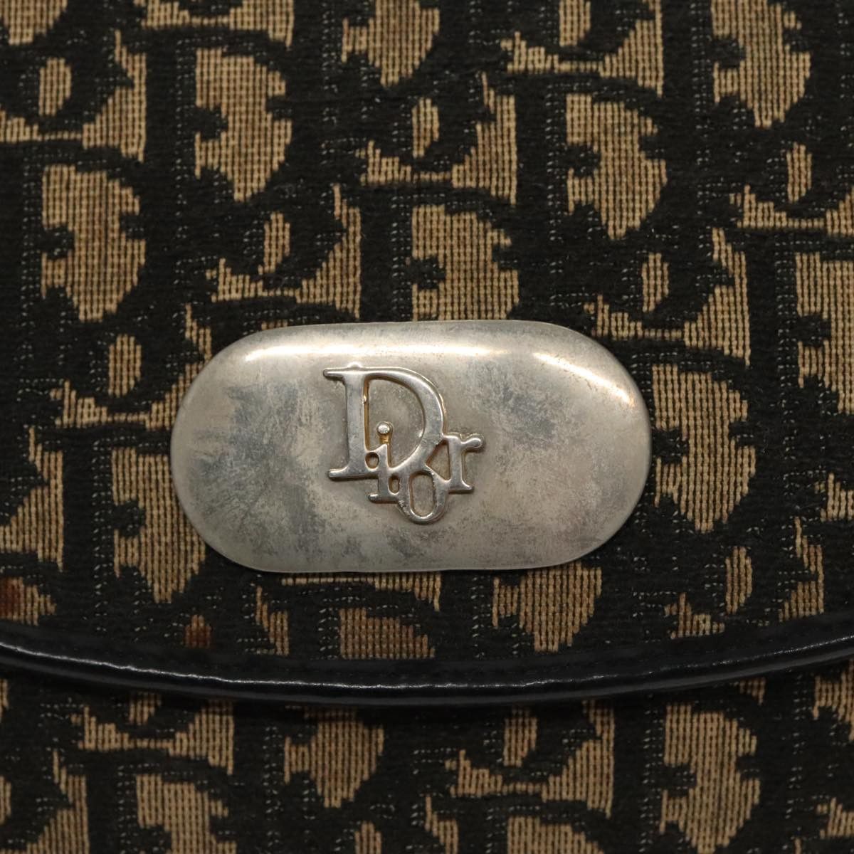 Dior Trotter Navy Canvas Shoulder Bag (Pre-Owned) Size ONE SIZE - 13 Thumbnail