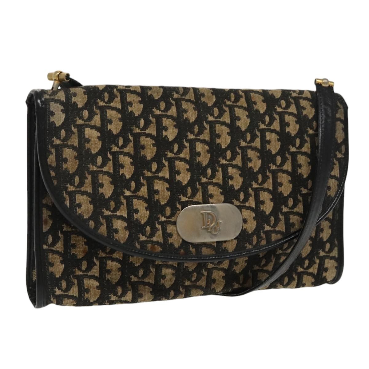 Dior Trotter Navy Canvas Shoulder Bag (Pre-Owned) Size ONE SIZE - 17 Thumbnail