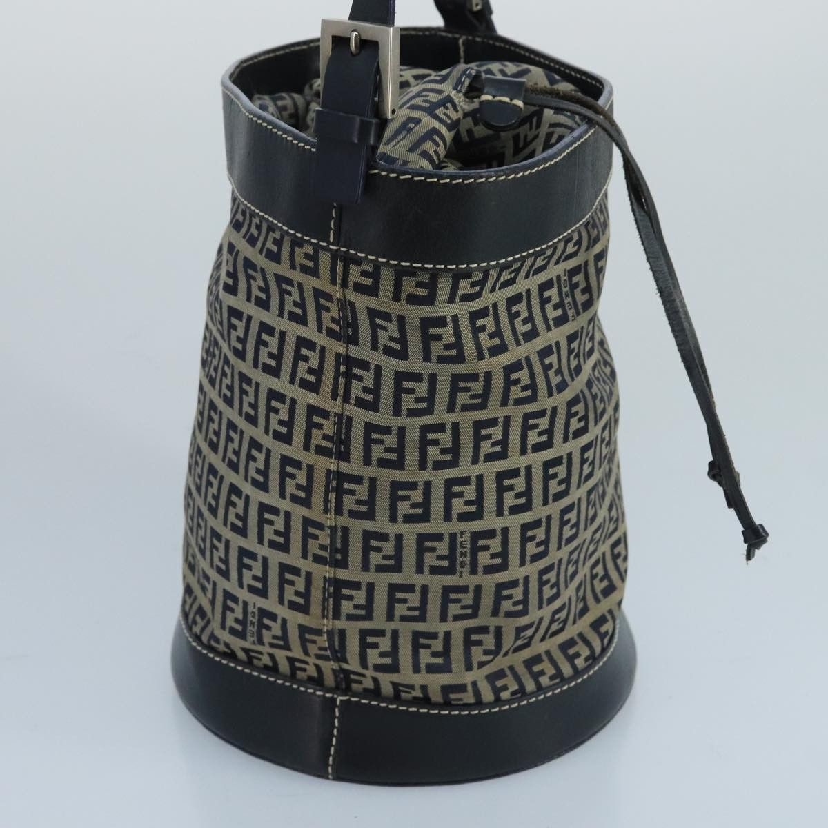 Fendi Navy Canvas Shoulder Bag (Pre-Owned) Size ONE SIZE - 4 Thumbnail