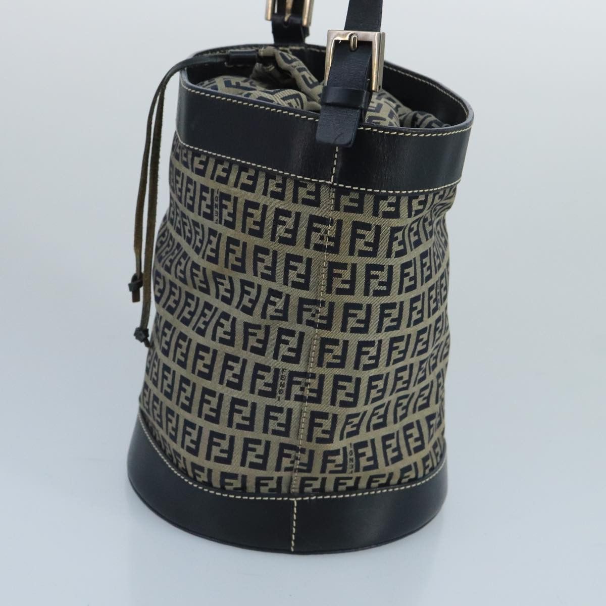Fendi Navy Canvas Shoulder Bag (Pre-Owned) Size ONE SIZE - 3 Thumbnail