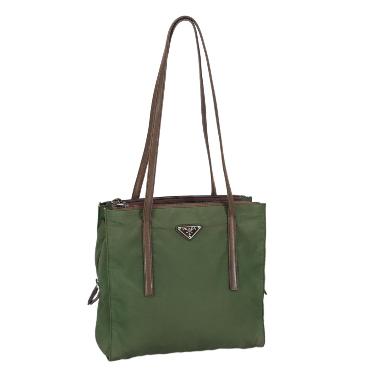 Prada Re-Nylon Khaki Synthetic Shoulder Bag (Pre-Owned) Size ONE SIZE - 17 Thumbnail