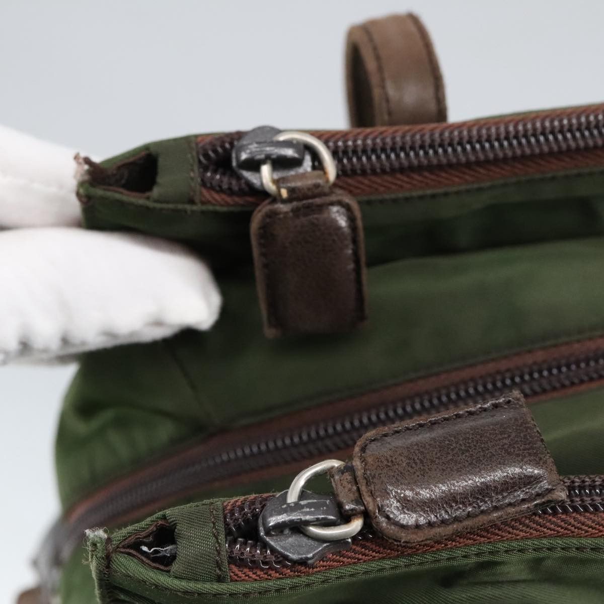 Prada Re-Nylon Khaki Synthetic Shoulder Bag (Pre-Owned) Size ONE SIZE - 12 Thumbnail