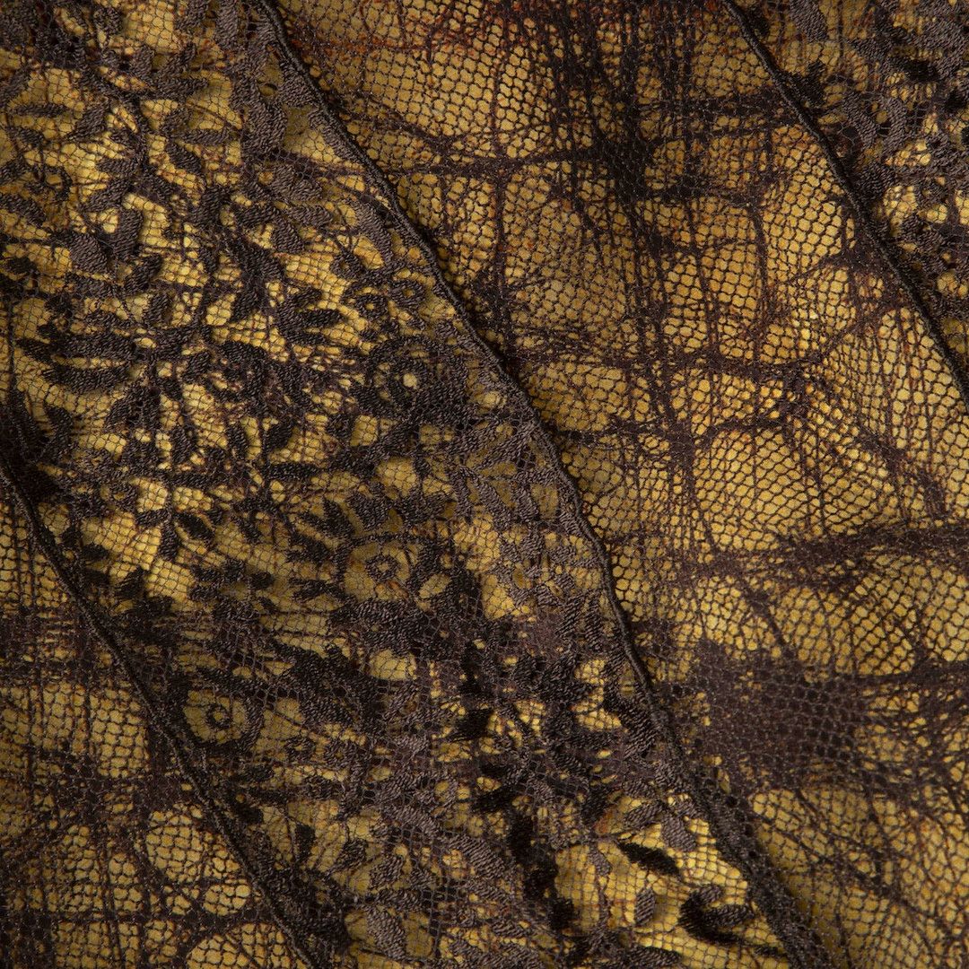 Bottega Veneta Brown Lace Belted Dress Size S / US 4 / IT 40 - 4 Thumbnail