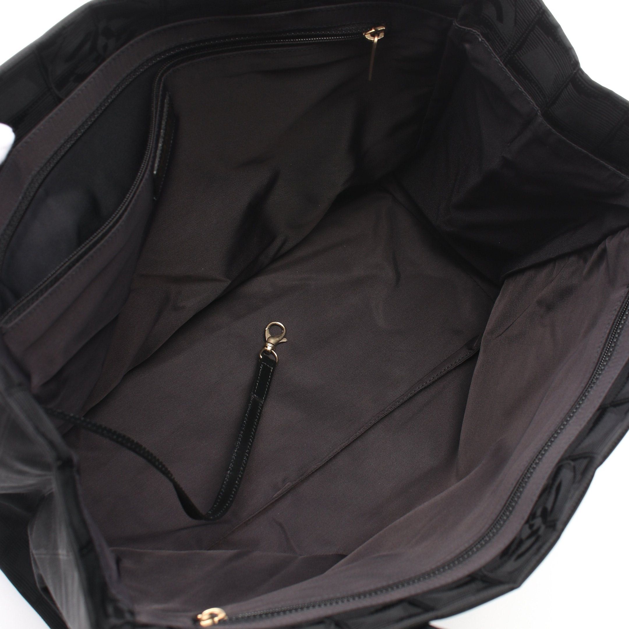 Chanel Chanel New Travel Line Mm Handbag Tote Bag Nylon Canvas Leather Black Size ONE SIZE - 3 Thumbnail