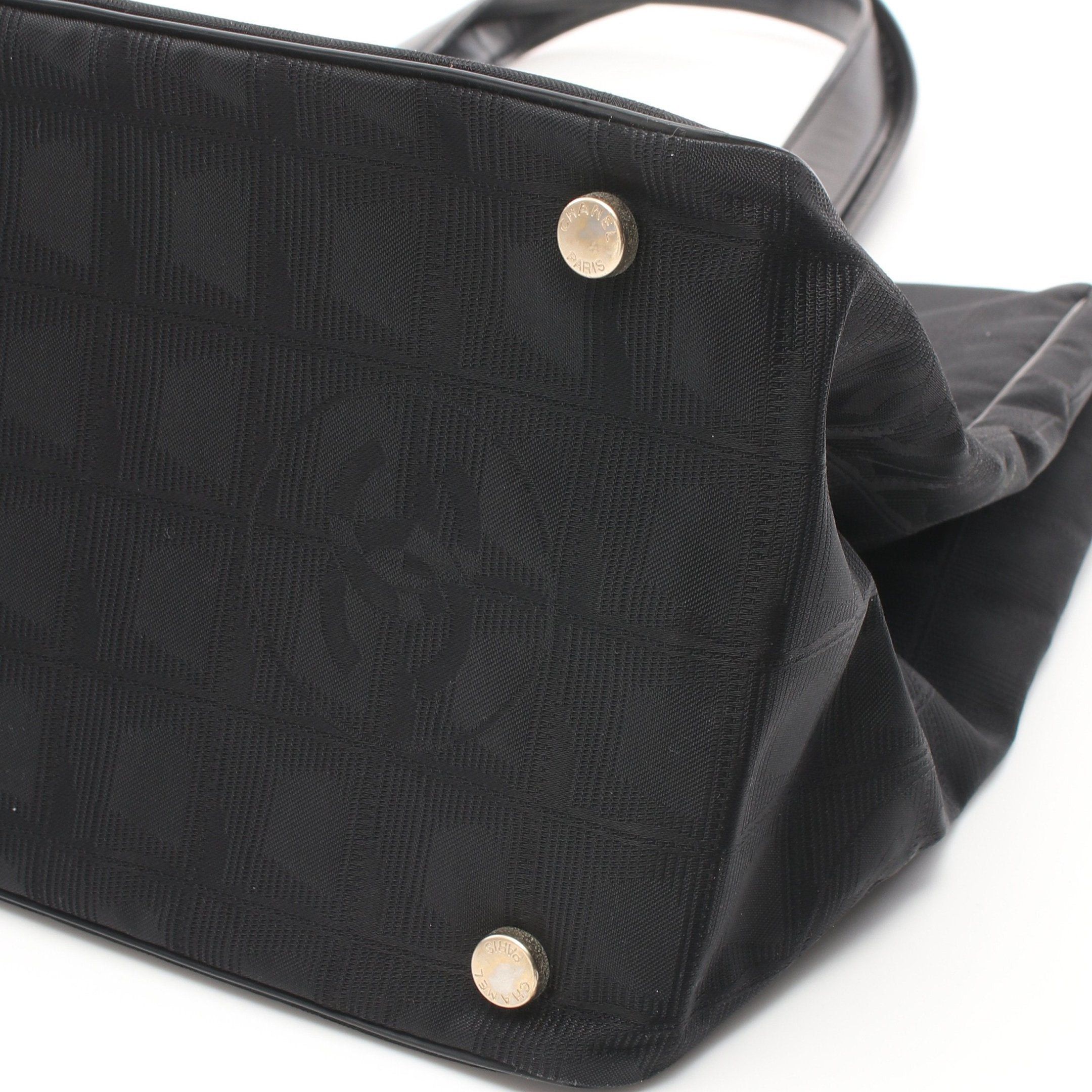 Chanel Chanel New Travel Line Mm Handbag Tote Bag Nylon Canvas Leather Black Size ONE SIZE - 8 Thumbnail