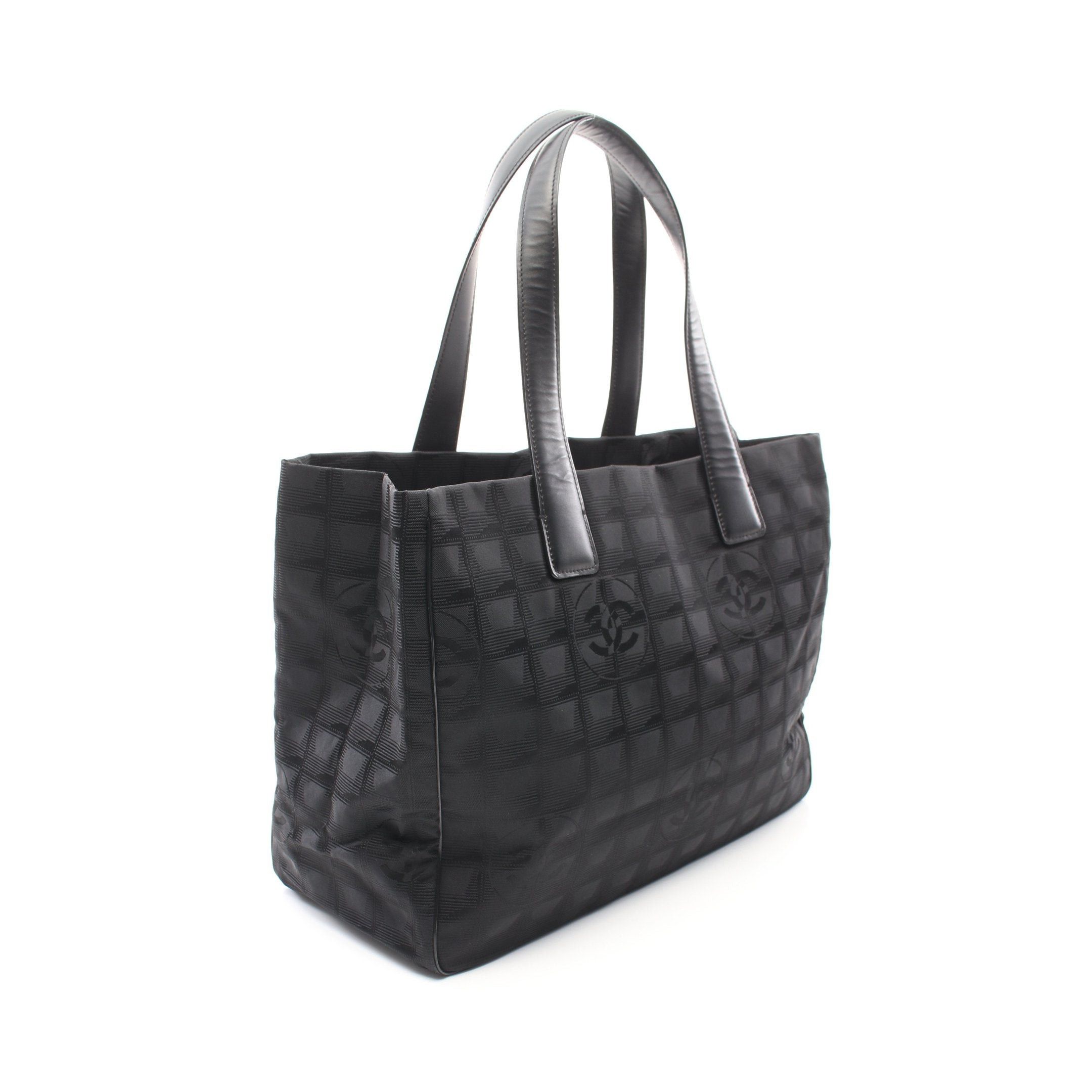 Chanel Chanel New Travel Line Mm Handbag Tote Bag Nylon Canvas Leather Black Size ONE SIZE - 2 Thumbnail