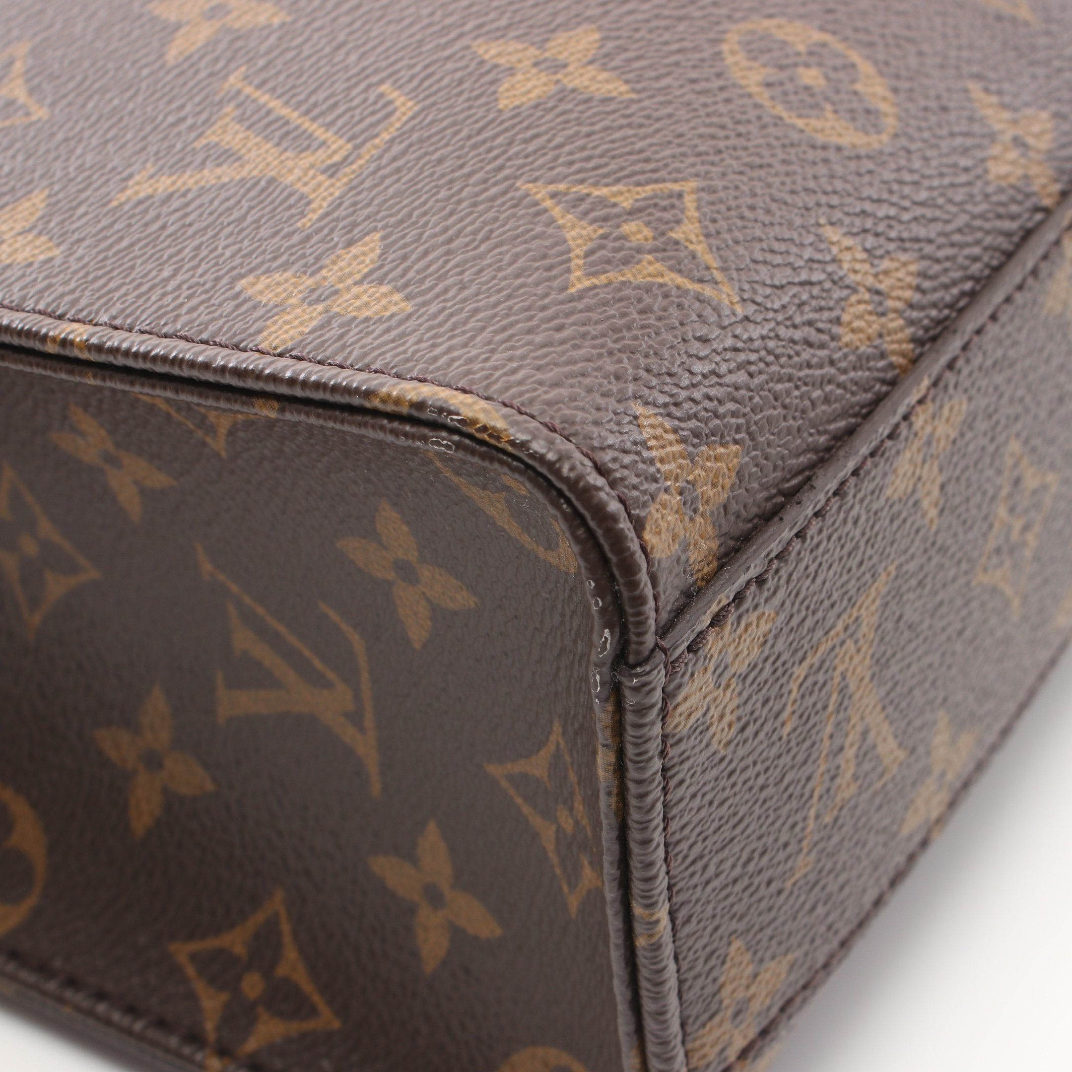 Louis Vuitton Louis Vuitton Sac Plat Pm Monogram Handbag Tote Bag Leather Brown Size ONE SIZE - 7 Thumbnail