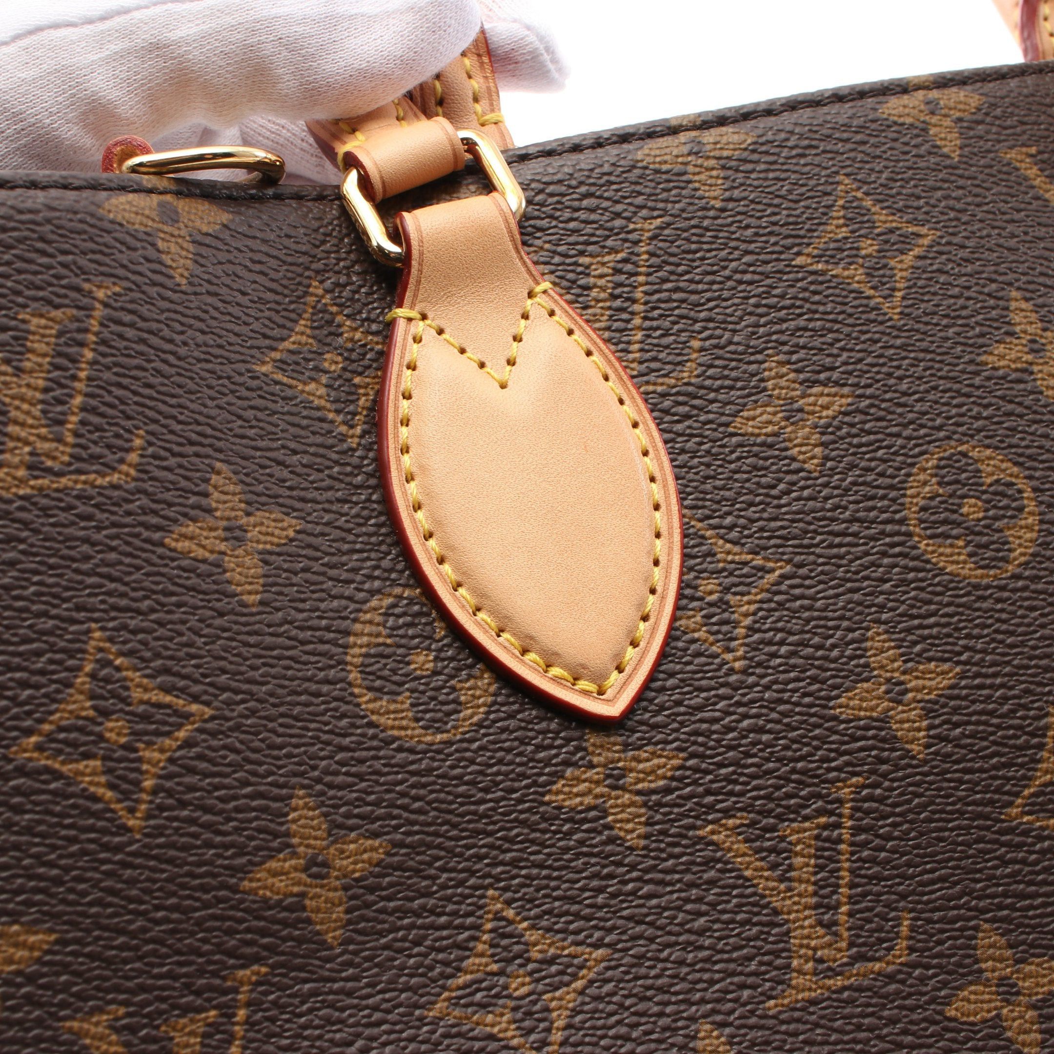 Louis Vuitton Louis Vuitton Sac Plat Pm Monogram Handbag Tote Bag Leather Brown Size ONE SIZE - 6 Thumbnail