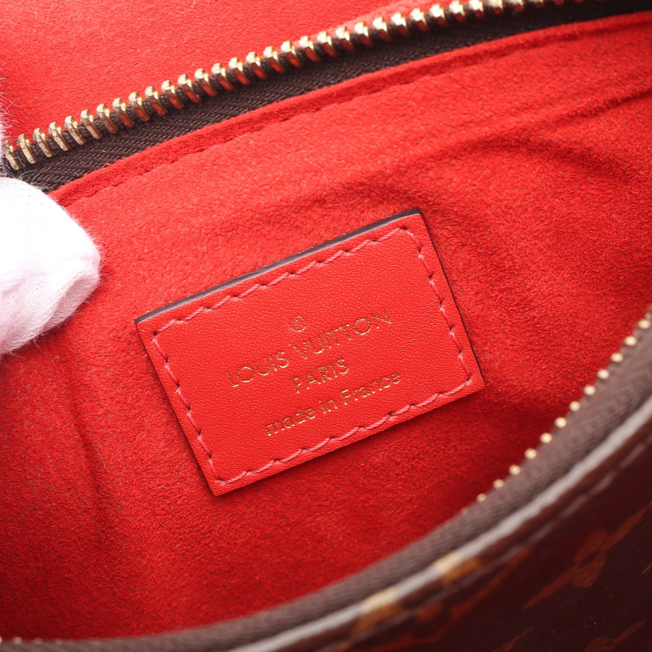 Louis Vuitton Louis Vuitton Flower Tote Monogram Coquelicot Handbag Bag Leather Brown Red Size ONE SIZE - 4 Thumbnail