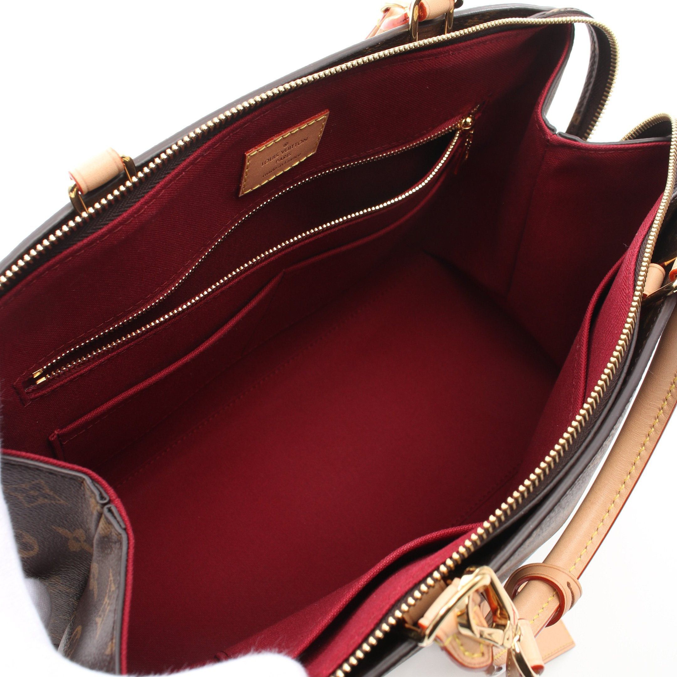 Louis Vuitton Louis Vuitton Petit Palais Mm Monogram Handbag Leather Brown Size ONE SIZE - 3 Thumbnail