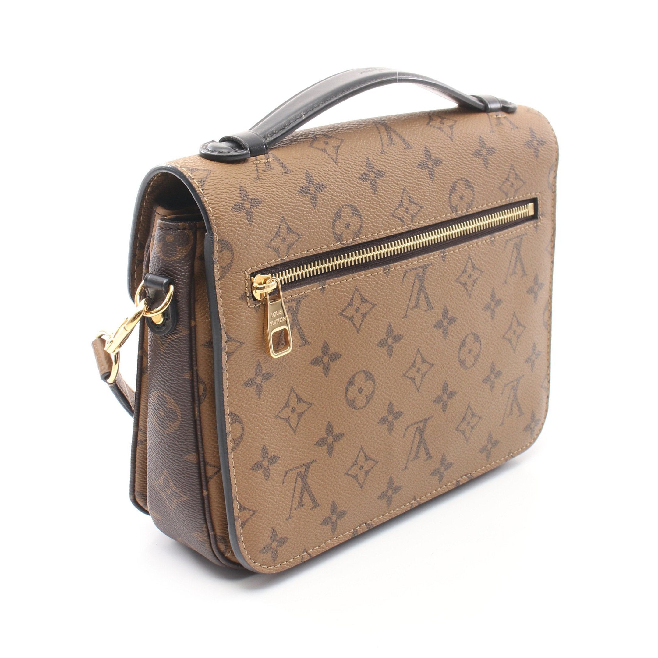 Louis Vuitton Louis Vuitton Pochette Metis Mm Monogram Reverse Handbag Leather Brown Black Size ONE SIZE - 2 Thumbnail