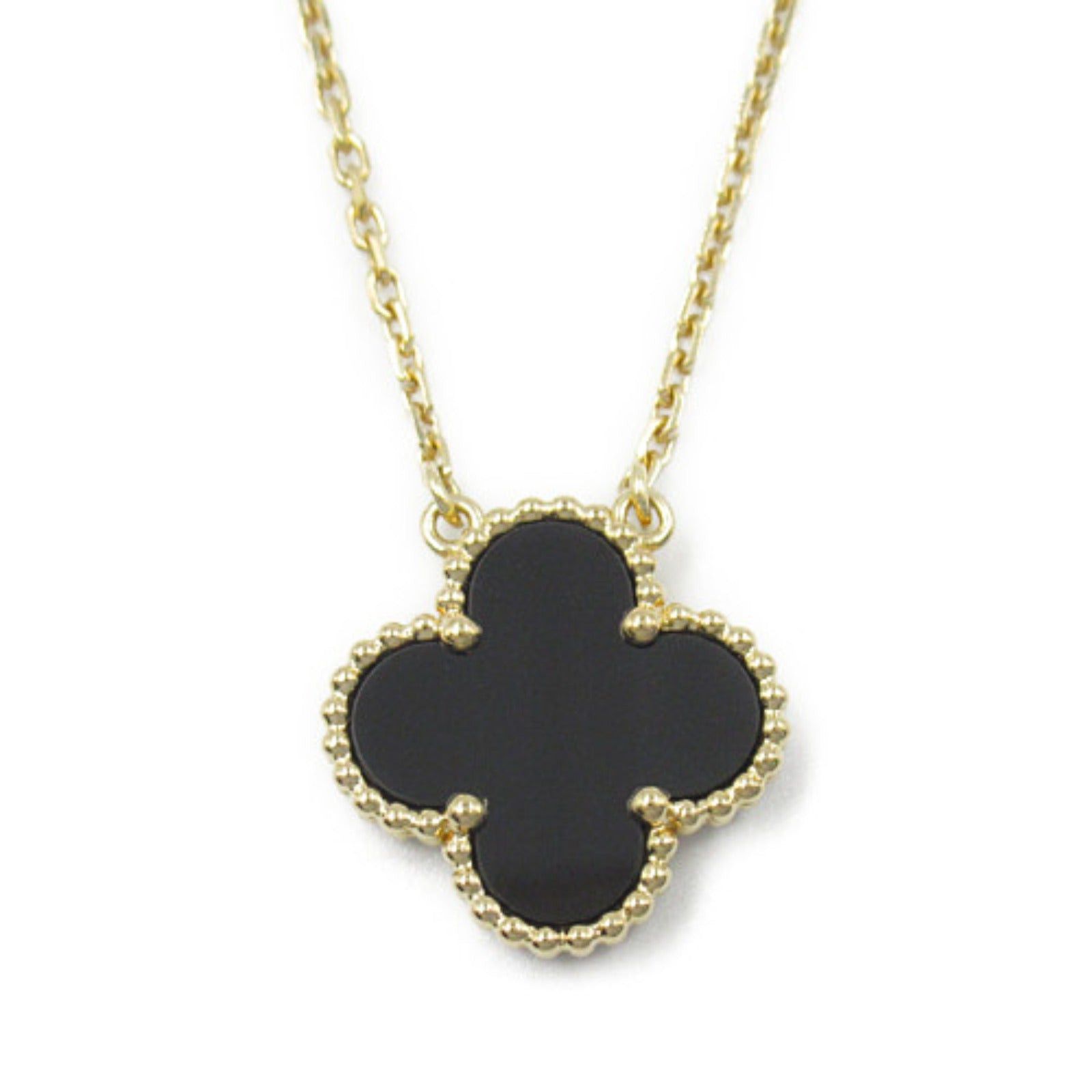 Van Cleef & Arpels Van Cleef Arpels Alhambra Necklace Onyx K18 (Yellow Gold) Black Size ONE SIZE - 2 Thumbnail