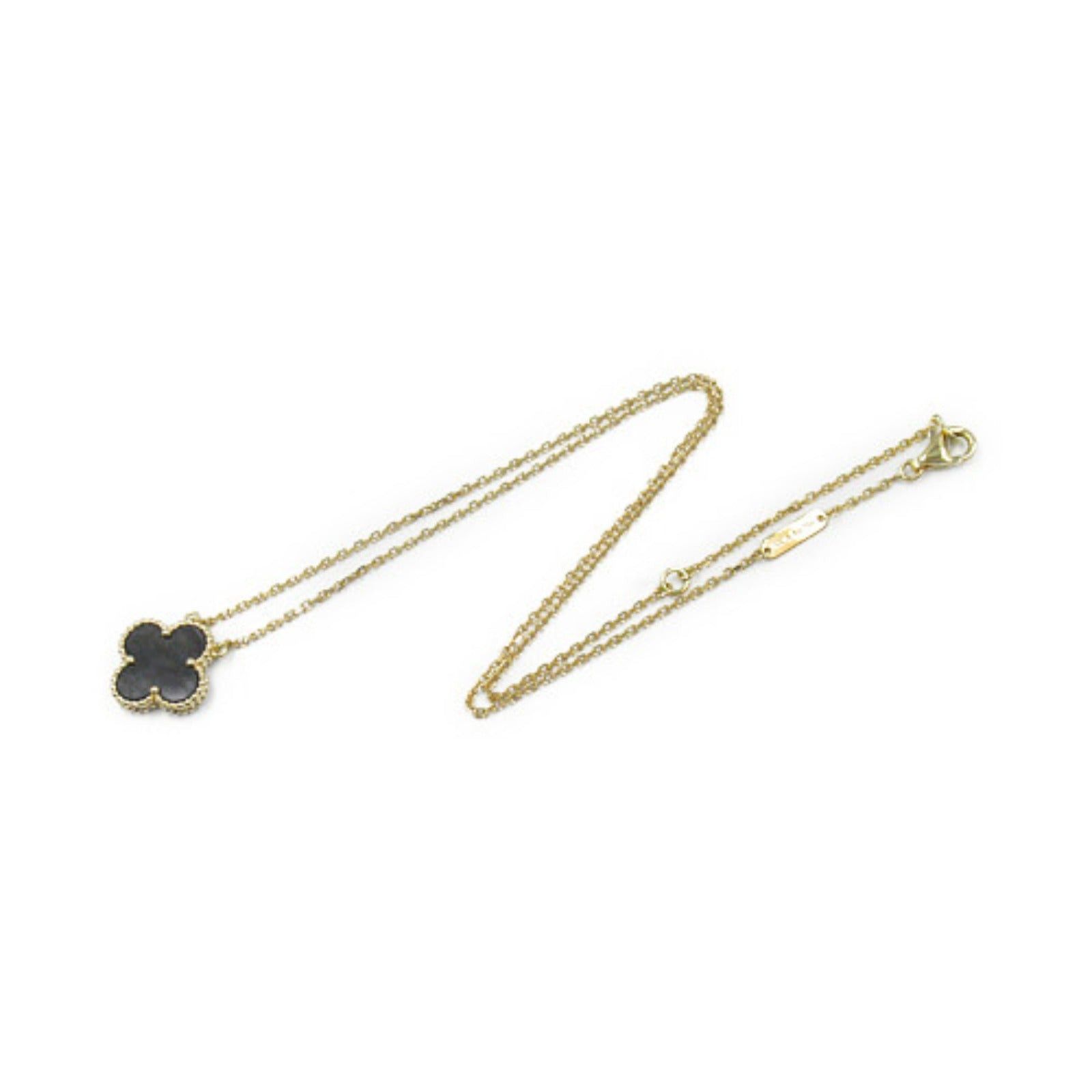 Van Cleef & Arpels Van Cleef Arpels Alhambra Necklace Onyx K18 (Yellow Gold) Black Size ONE SIZE - 3 Thumbnail