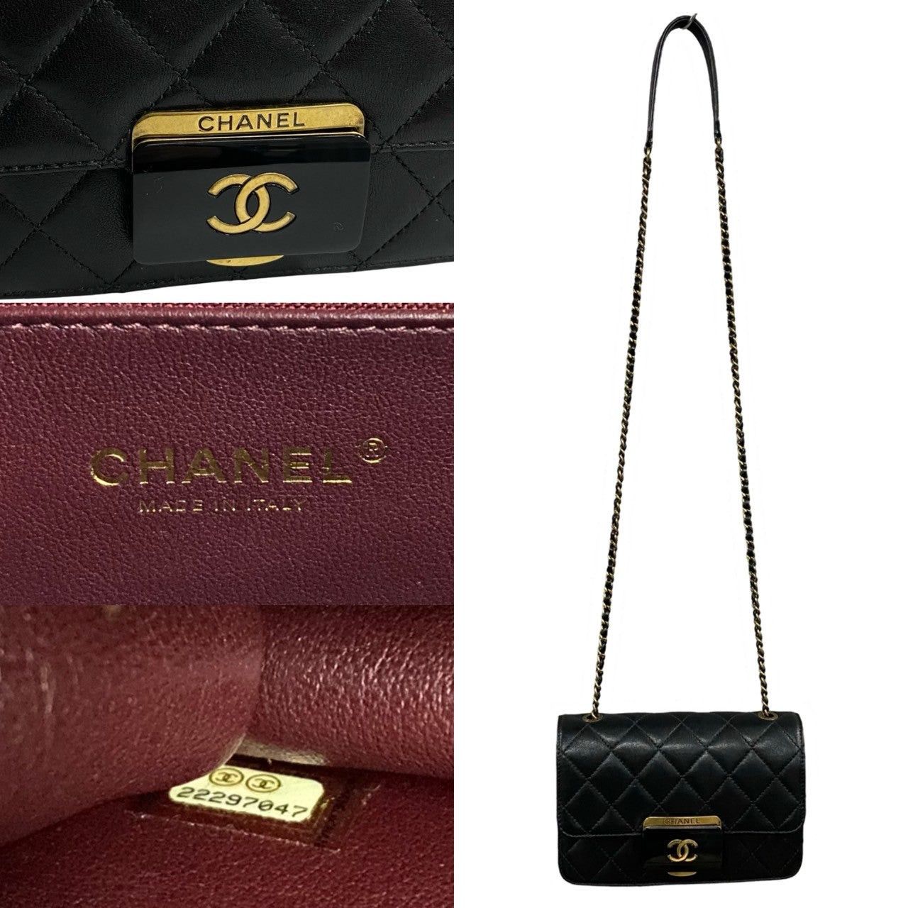 Chanel Chanel Shoulder Bag Black Leather Size ONE SIZE - 3 Thumbnail
