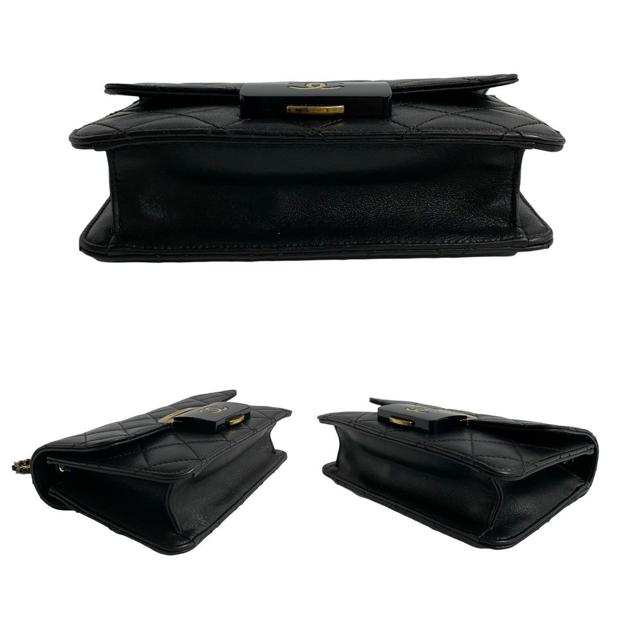 Chanel Chanel Shoulder Bag Black Leather Size ONE SIZE - 6 Thumbnail