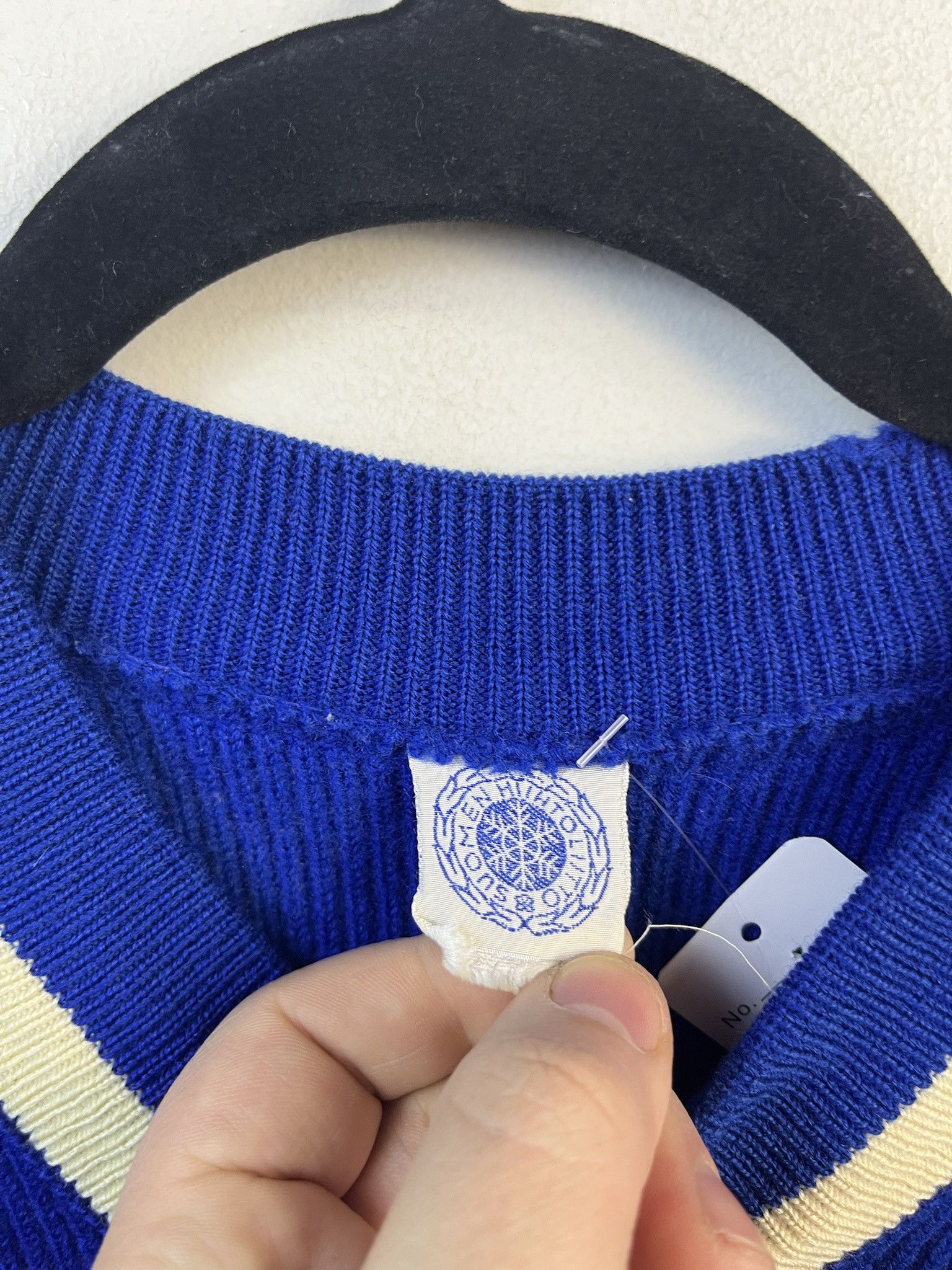 Other Vintage Knit Sweater 1990s Thick Knit Suomen Hiihtoliitto Finnish Skiing Heavy Knit Sweater Size S Size US L / EU 52-54 / 3 - 2 Thumbnail