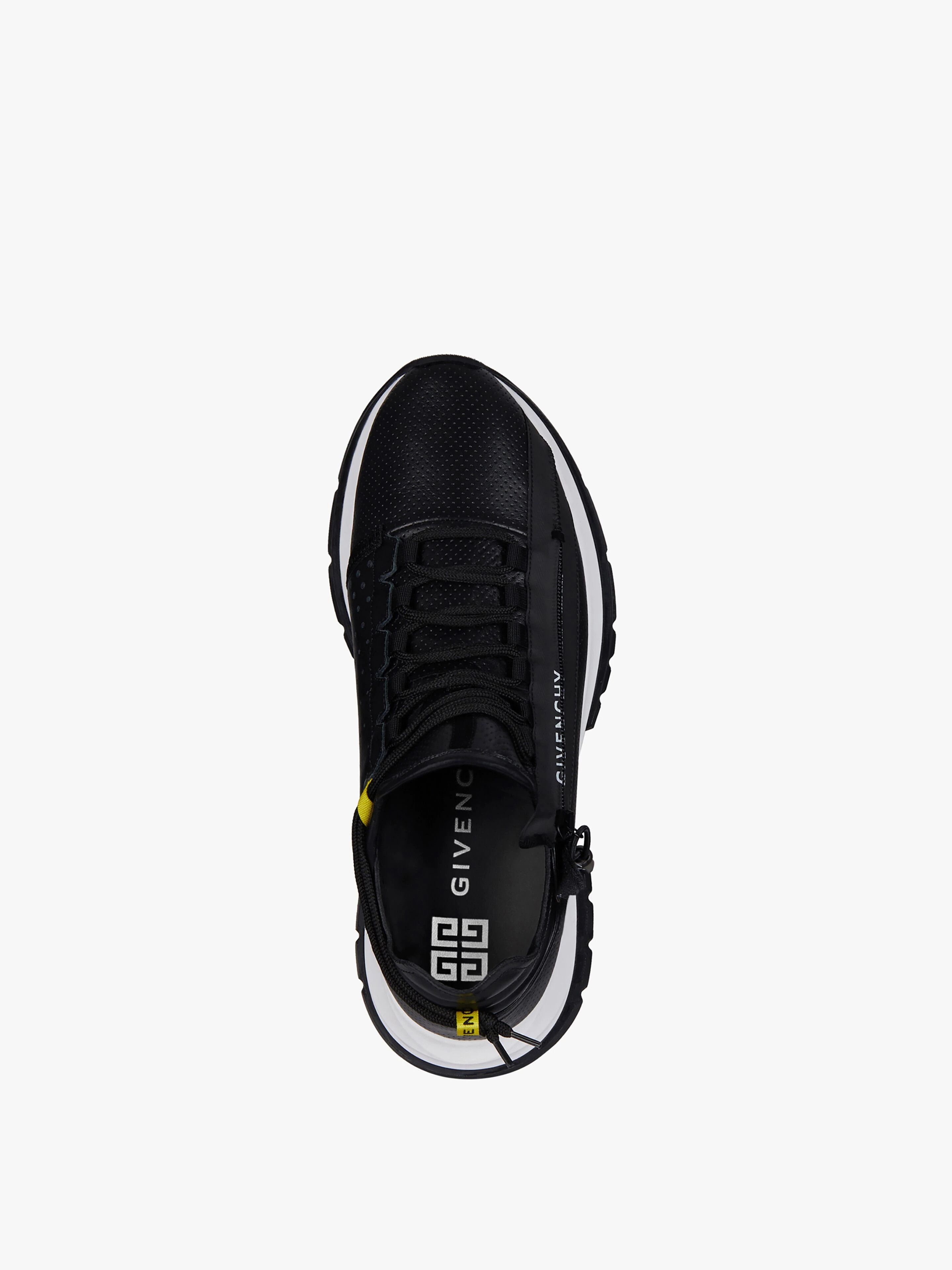Givenchy SPECTRE LOW RUNNERS Sneakers in Perforated Leather with Zip Black Size US 12 / EU 45 - 4 Thumbnail