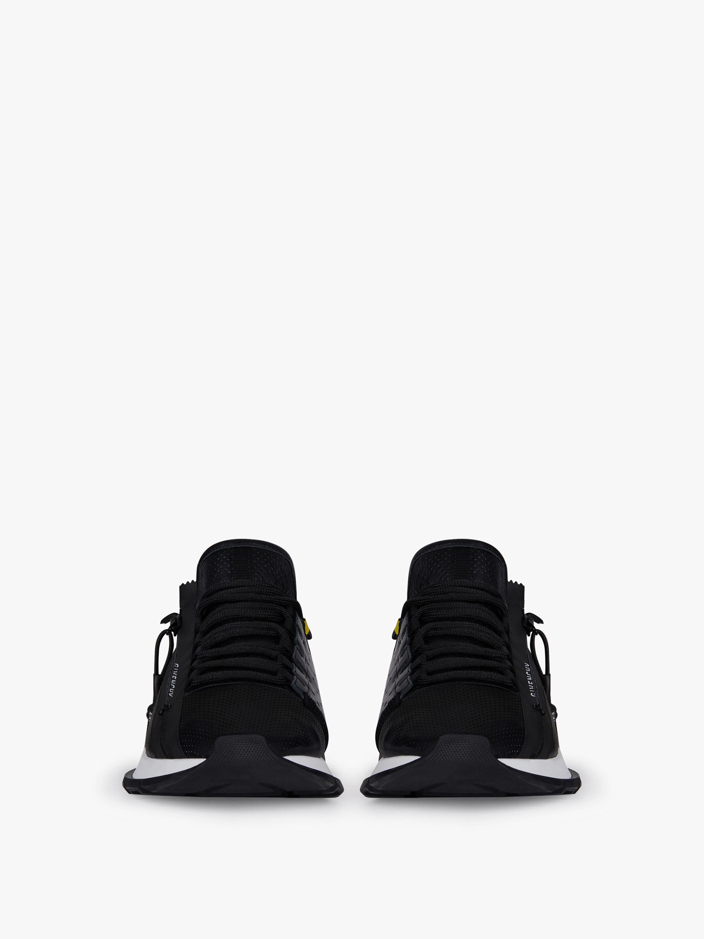 Givenchy SPECTRE LOW RUNNERS Sneakers in Perforated Leather with Zip Black Size US 13 / EU 46 - 2 Thumbnail