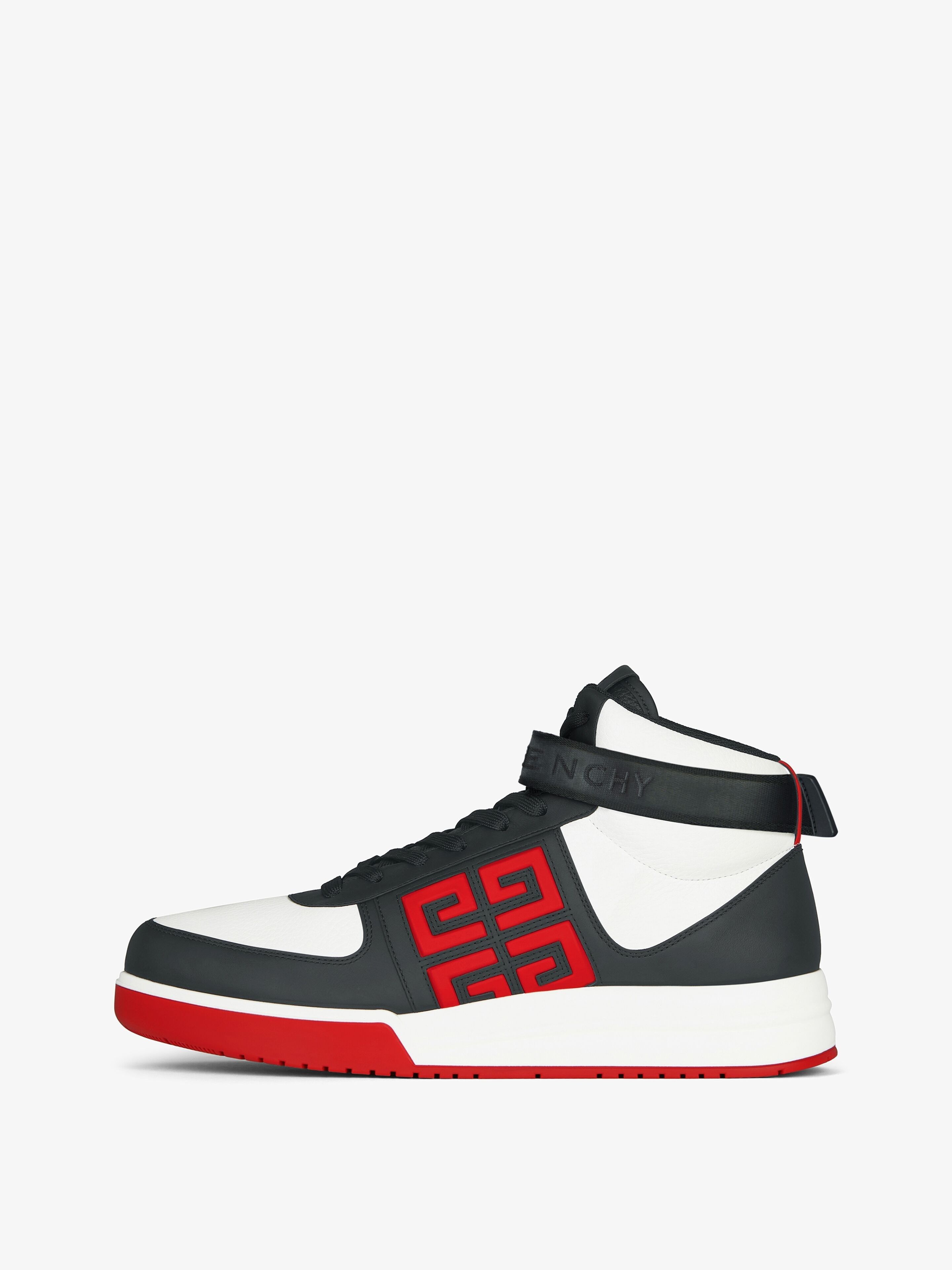 G4 High Top Sneakers in Leather Black/White