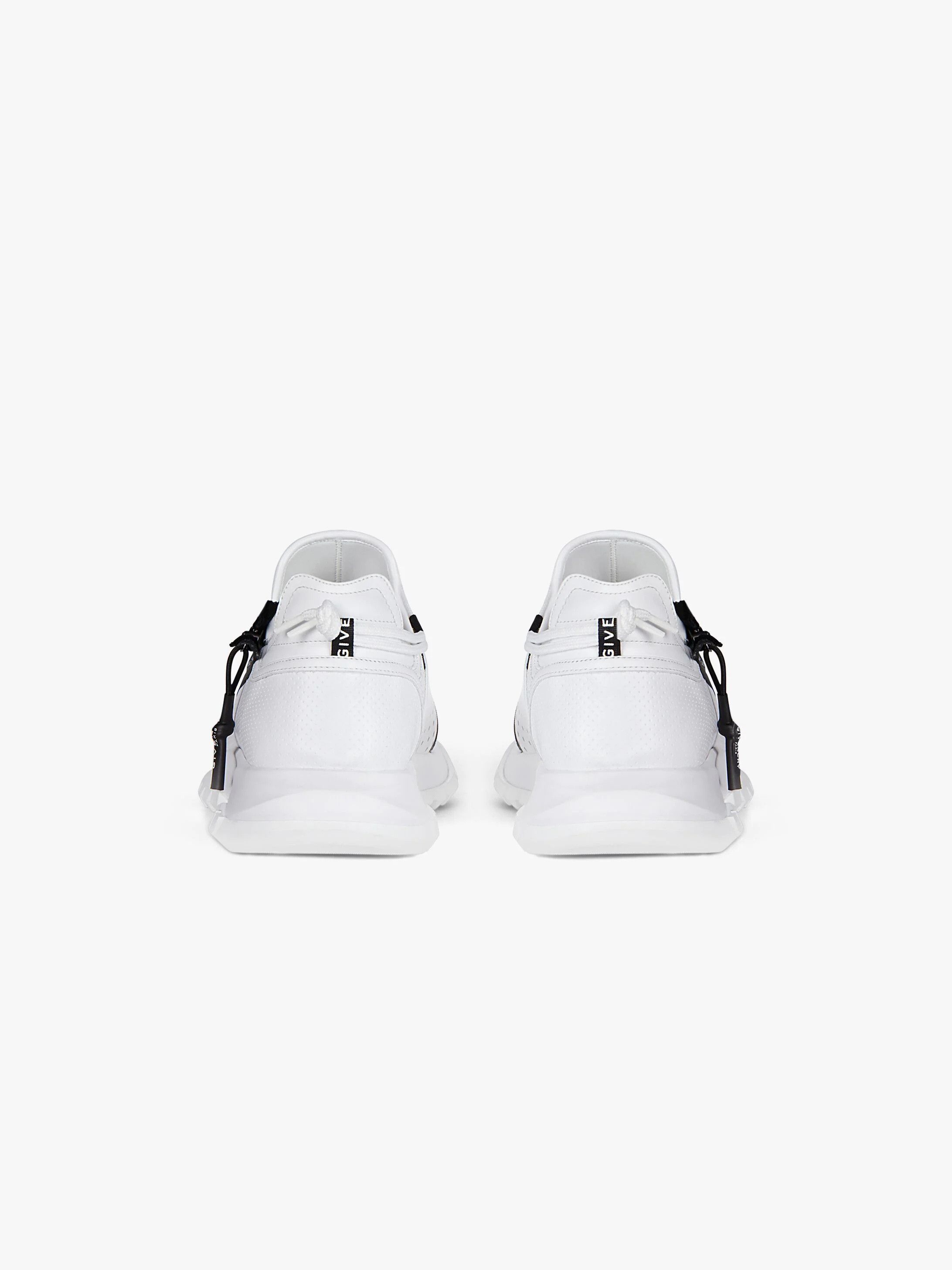 Givenchy SPECTRE LOW RUNNERS Sneakers in Perforated Leather with Zip White Size US 9 / EU 42 - 6 Thumbnail