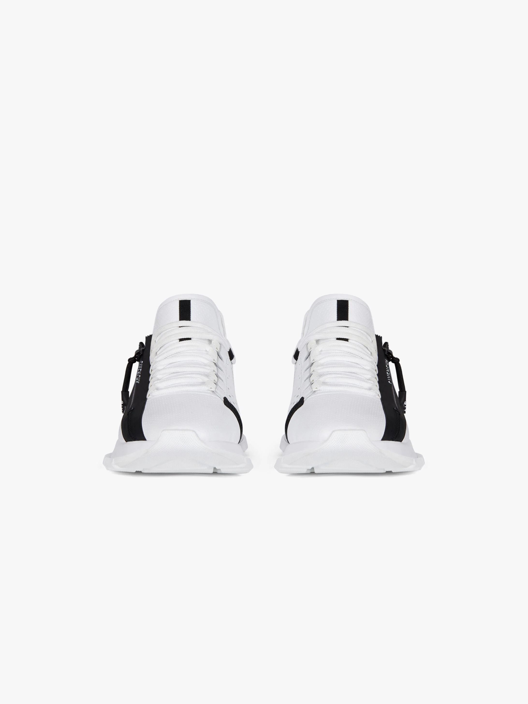 Givenchy SPECTRE LOW RUNNERS Sneakers in Perforated Leather with Zip White Size US 12 / EU 45 - 2 Thumbnail