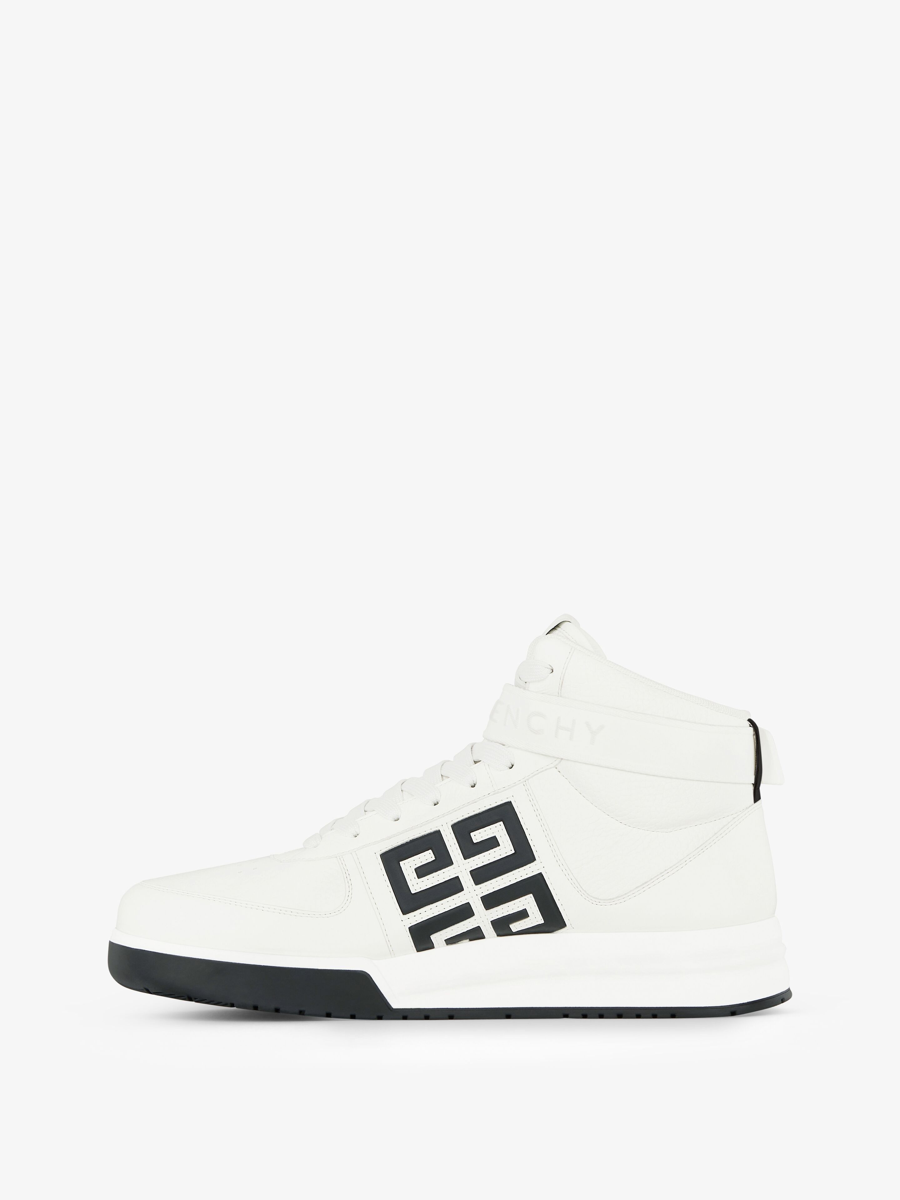 Givenchy G4 High Top Sneakers in Leather White Size US 11 / EU 44 - 3 Thumbnail