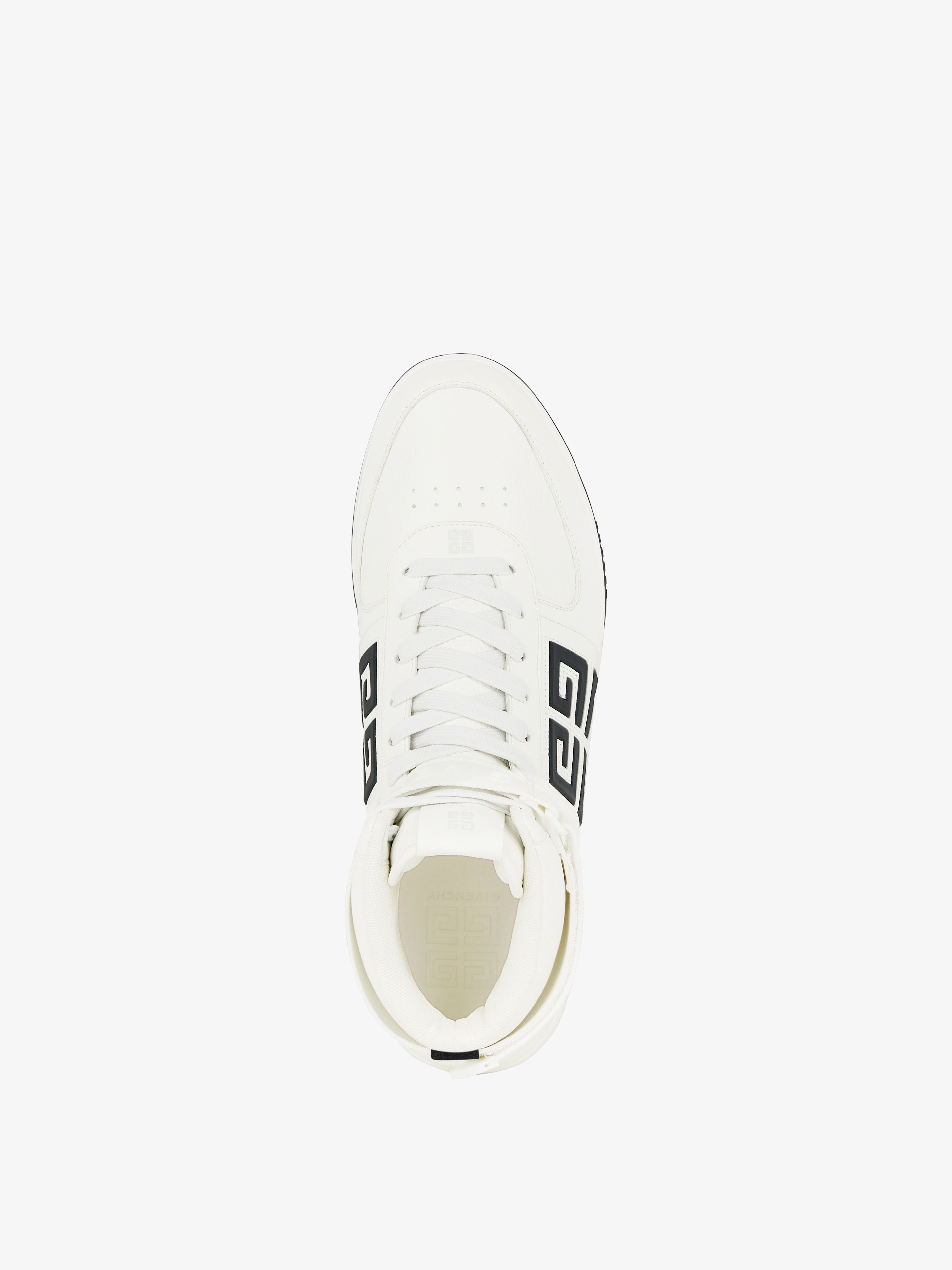 Givenchy G4 High Top Sneakers in Leather White Size US 13 / EU 46 - 4 Thumbnail