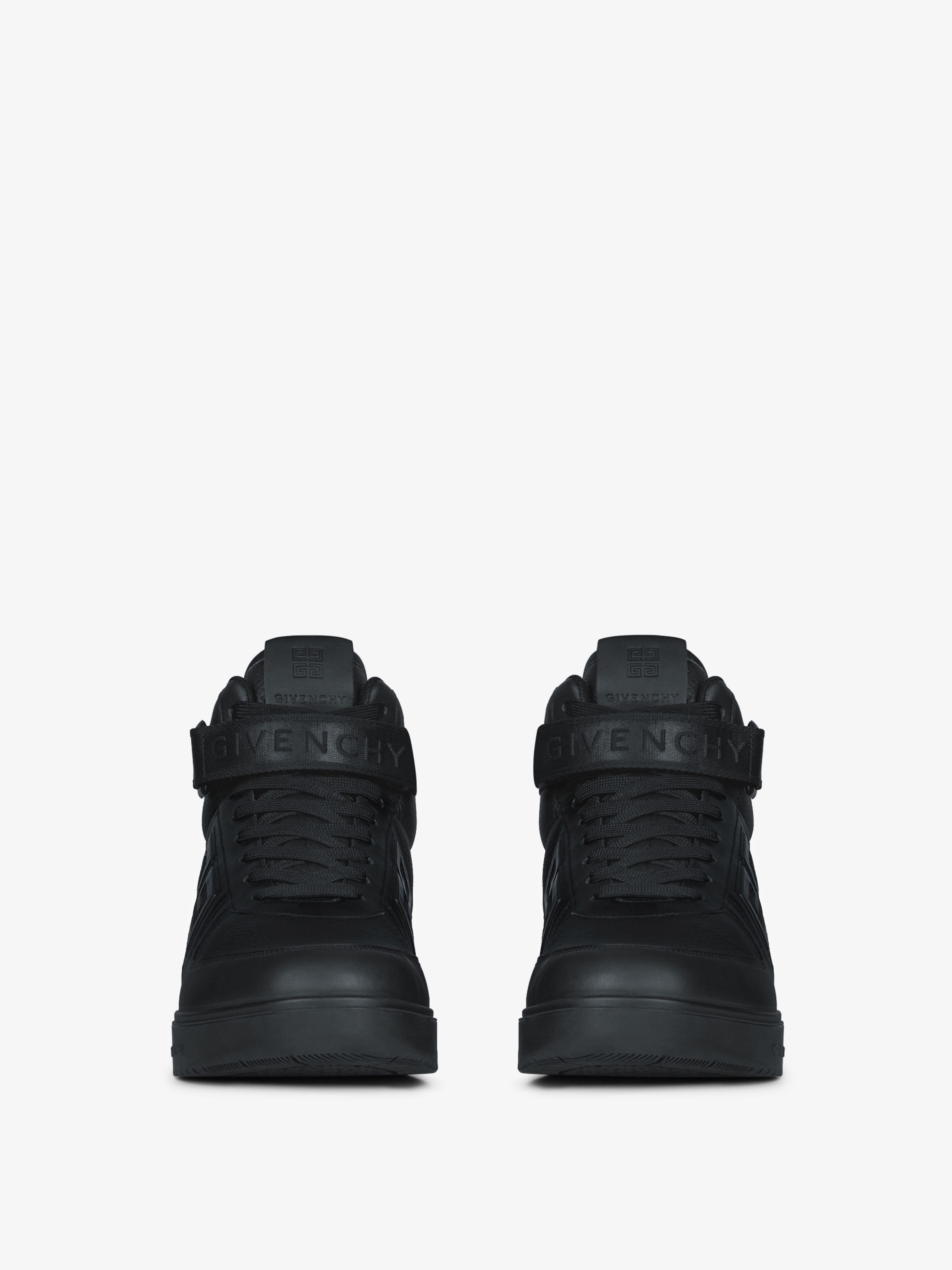 Givenchy G4 High Top Sneakers in Leather Black Size US 8 / EU 41 - 2 Thumbnail