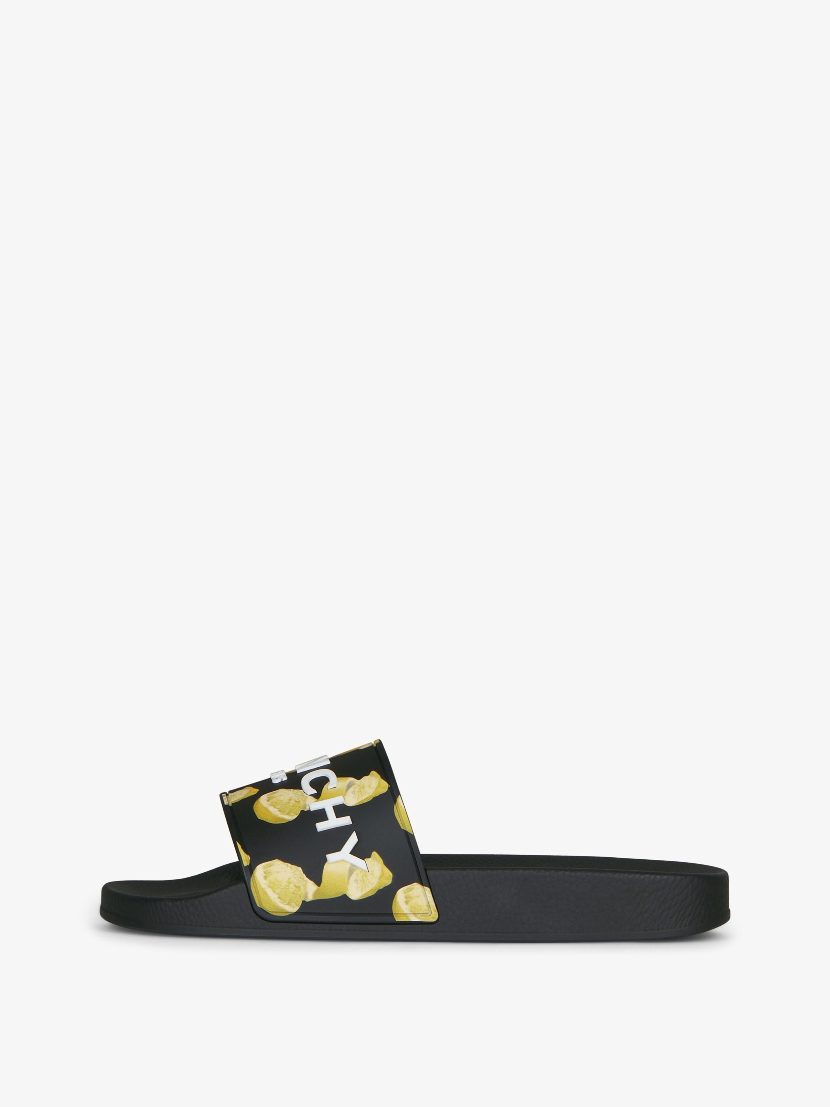 Givenchy Slide Flat Sandals in Rubber with Lemons Print Size US 11 / EU 44 - 4 Thumbnail