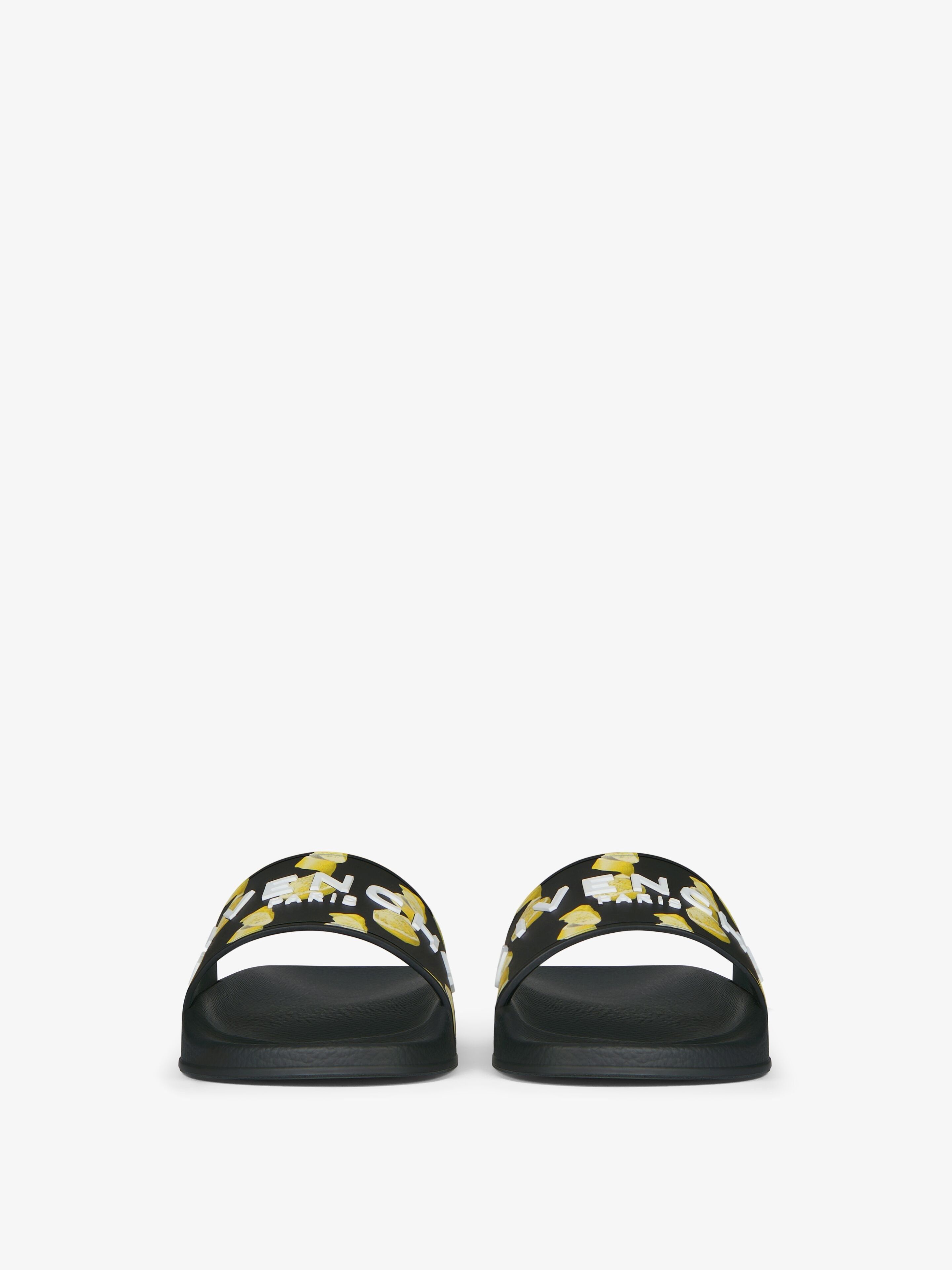 Givenchy Slide Flat Sandals in Rubber with Lemons Print Size US 11 / EU 44 - 3 Thumbnail