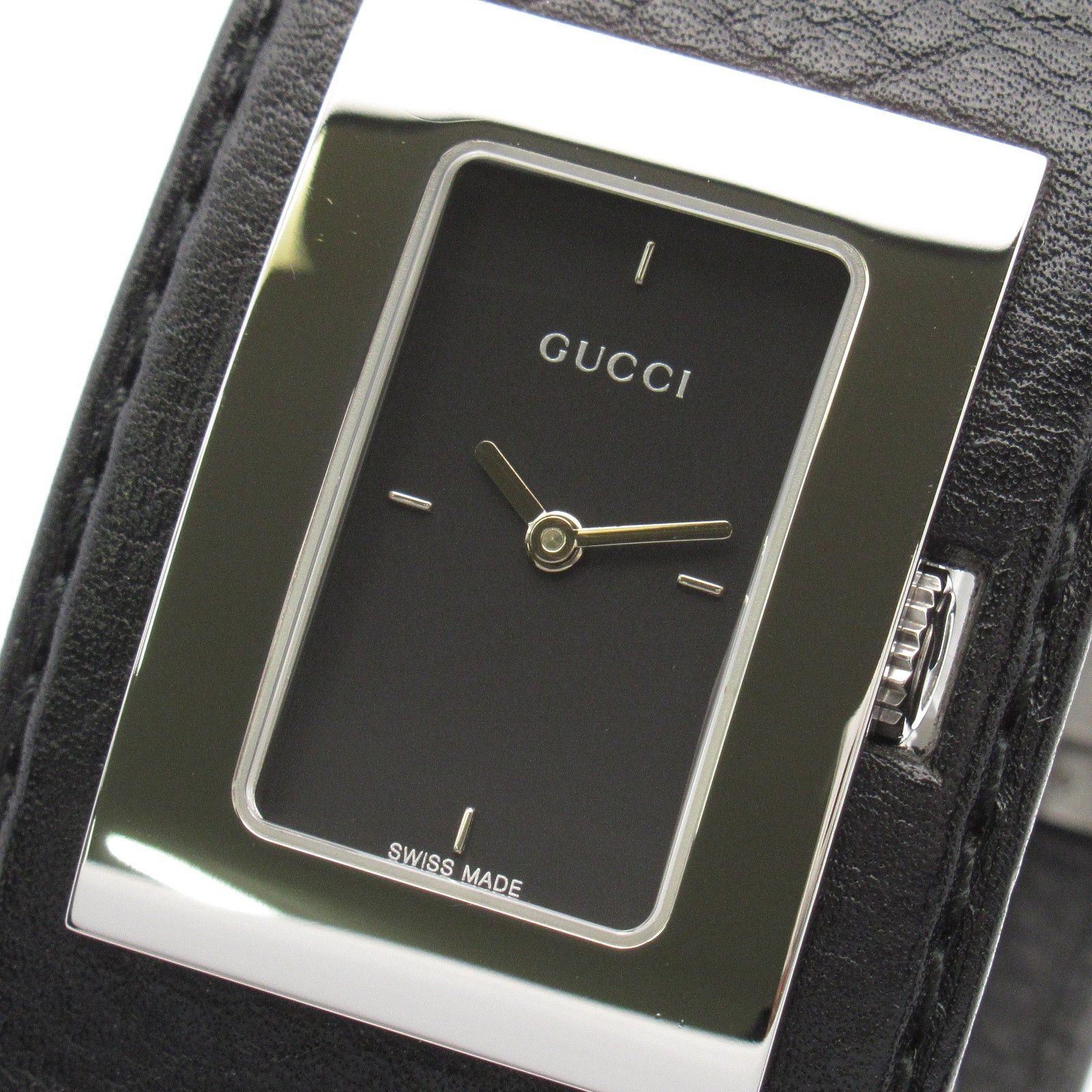 Gucci Gucci Bangle Watch Women Quartz Stainless Steel Leather Belt Black Size ONE SIZE - 3 Thumbnail
