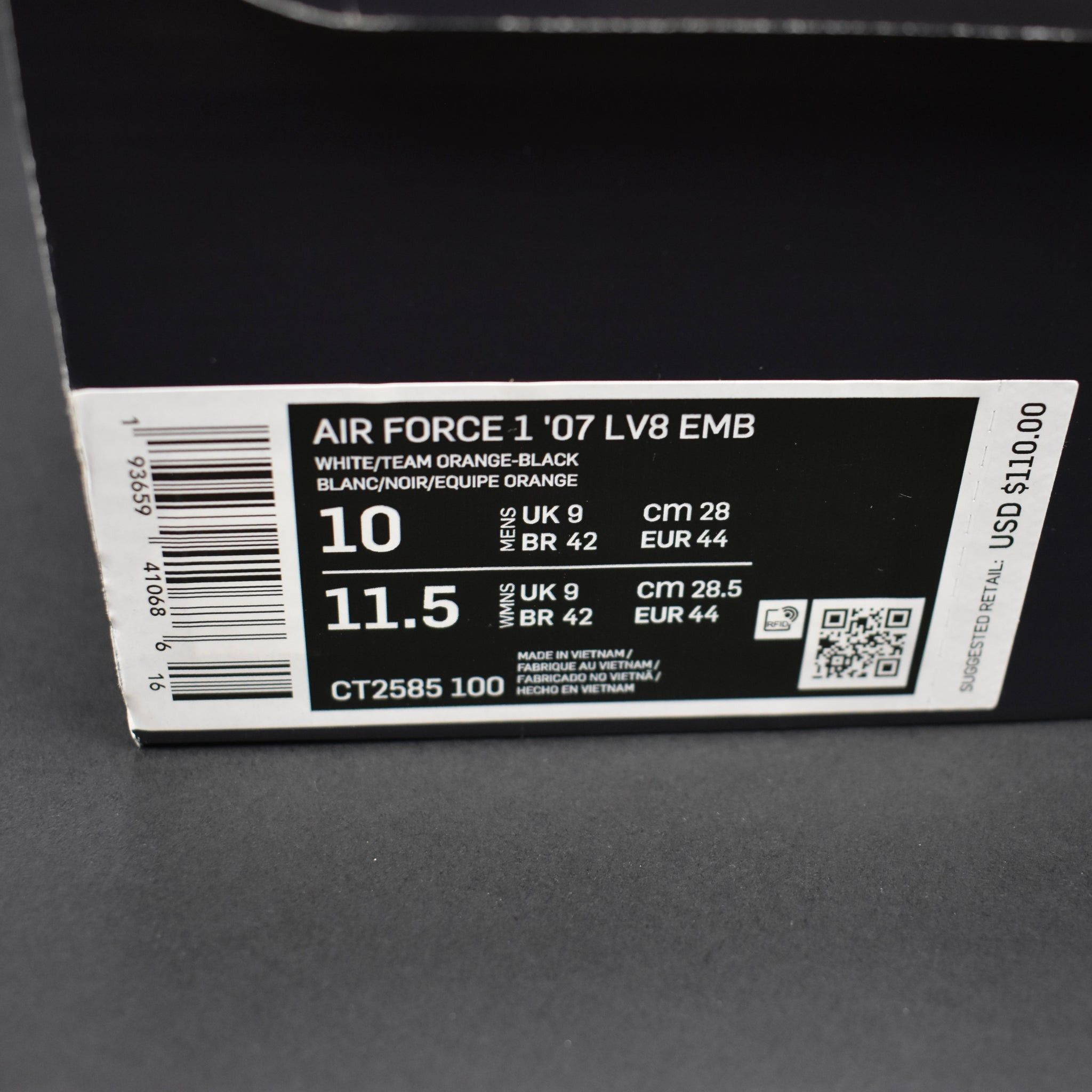 Nike Nike Air Force 1 LV8 EMB Rucker Park White Orange Kobe Size US 10 / EU 43 - 14 Thumbnail
