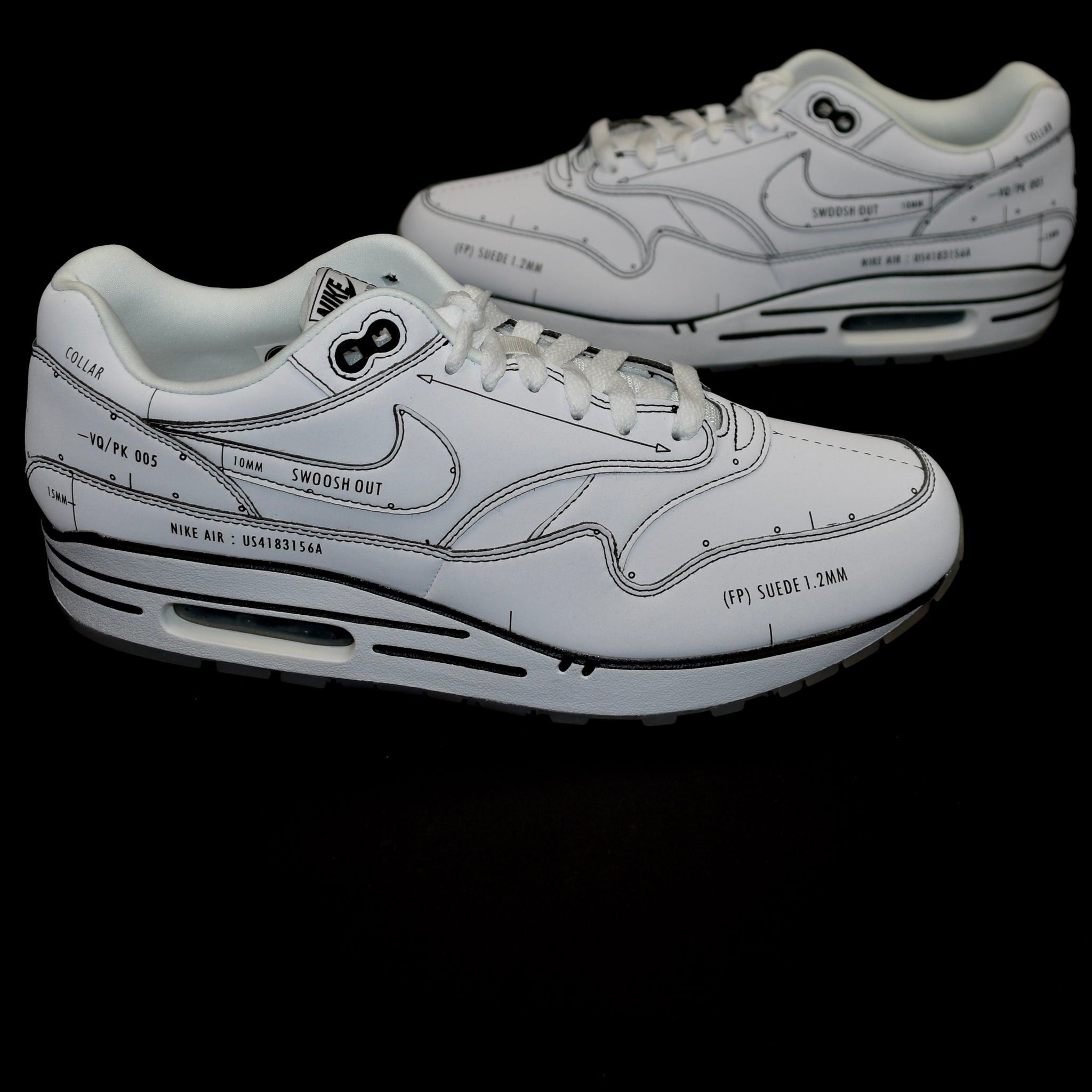 Nike Nike Air Max 1 Sketch to Shelf Tinker Schematic White Size US 10 / EU 43 - 3 Thumbnail