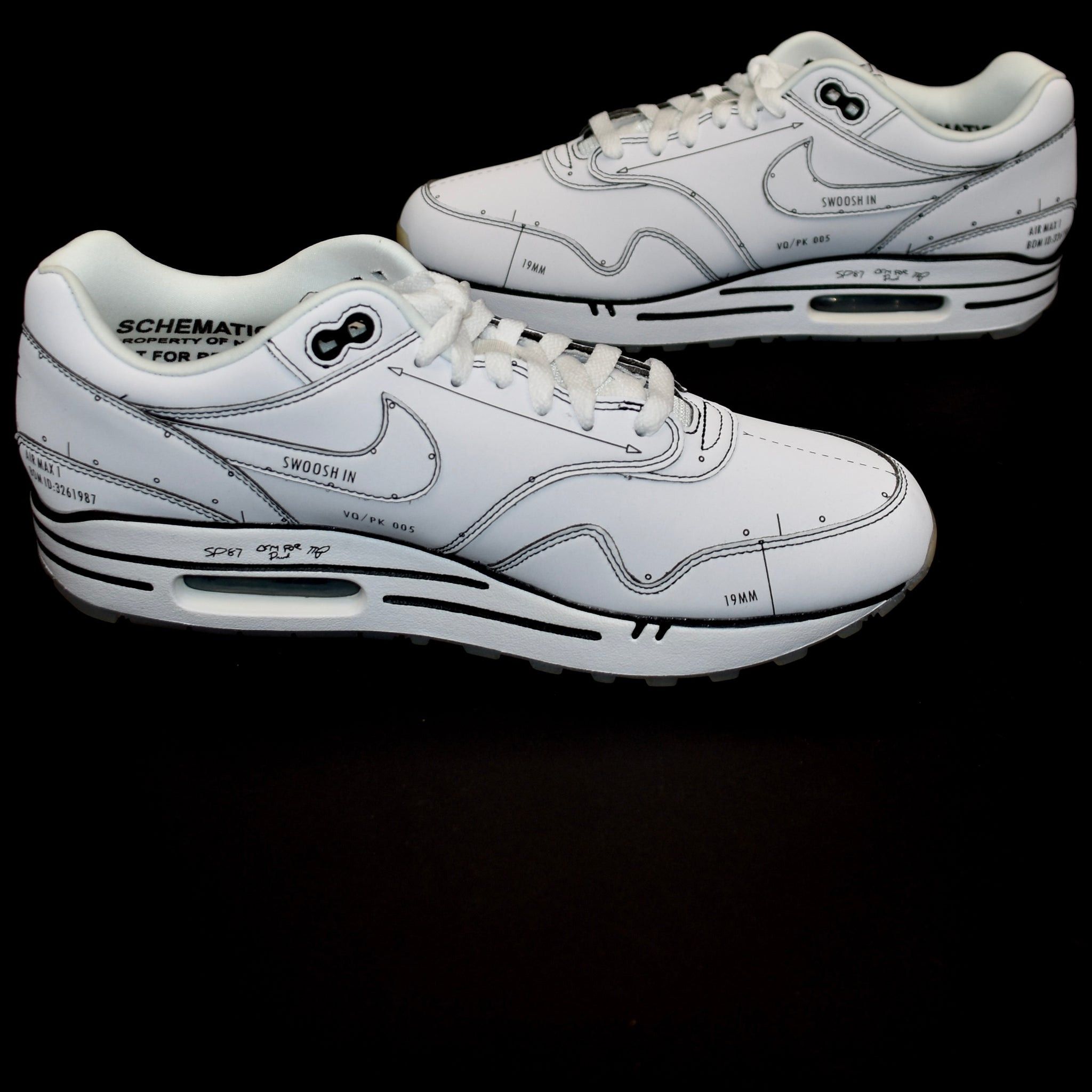 Nike Nike Air Max 1 Sketch to Shelf Tinker Schematic White Size US 10 / EU 43 - 4 Thumbnail