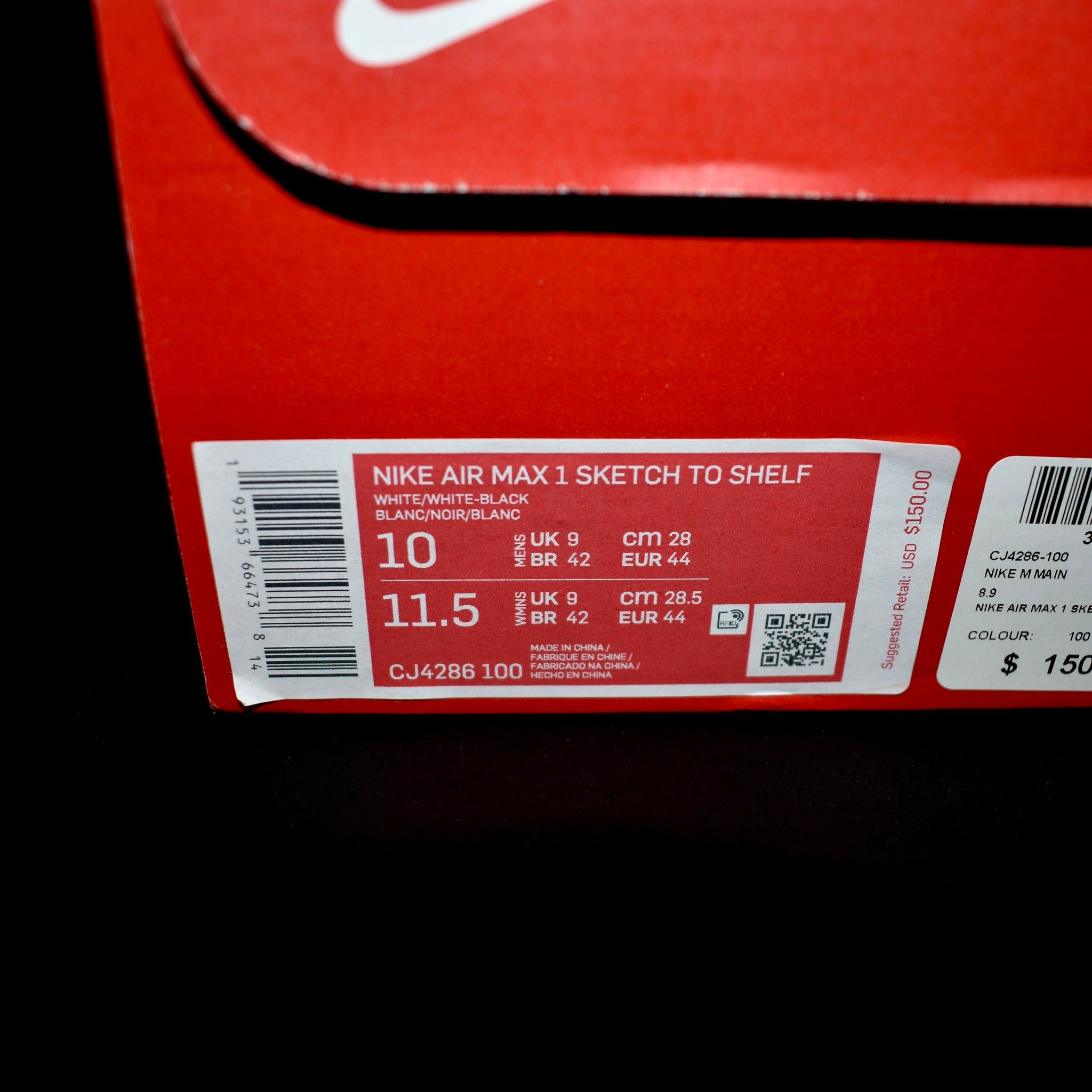 Nike Nike Air Max 1 Sketch to Shelf Tinker Schematic White Size US 10 / EU 43 - 14 Thumbnail