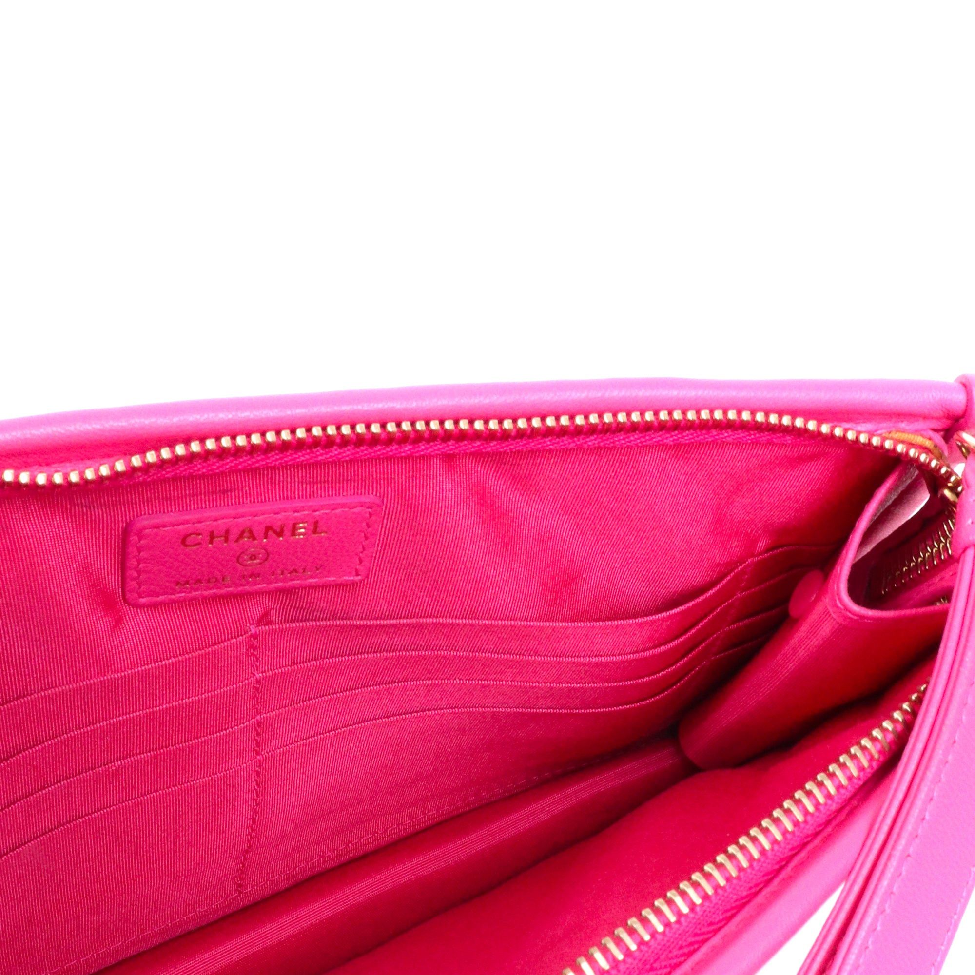 Chanel CHANEL - Chanel CHA NEL clutch in PVC and pink tweed Size ONE SIZE - 7 Thumbnail