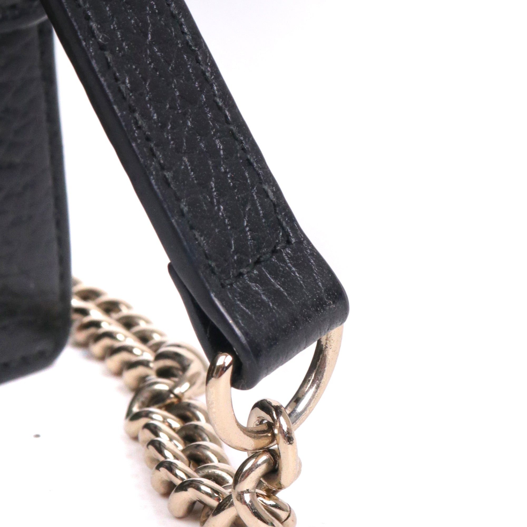 Gucci GUCCI - Gucci Interlocking shoulder bag in black grained leather Size ONE SIZE - 5 Thumbnail