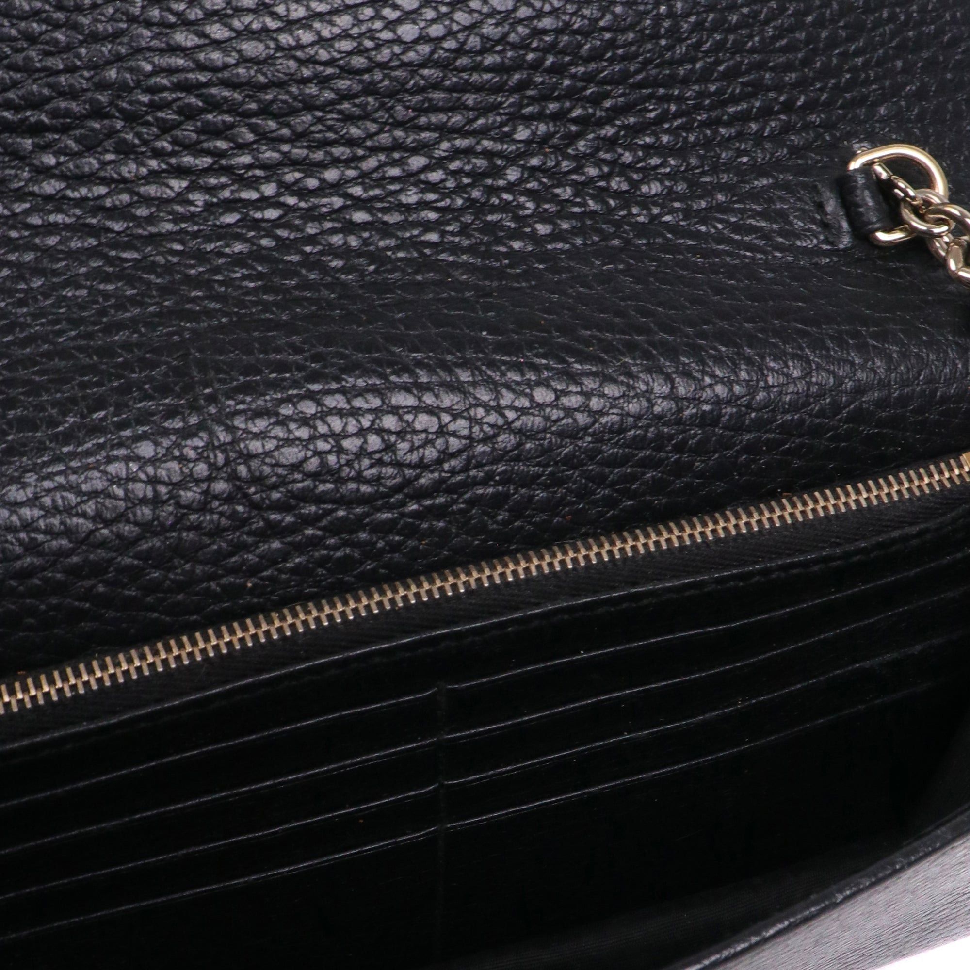 Gucci GUCCI - Gucci Interlocking shoulder bag in black grained leather Size ONE SIZE - 7 Thumbnail
