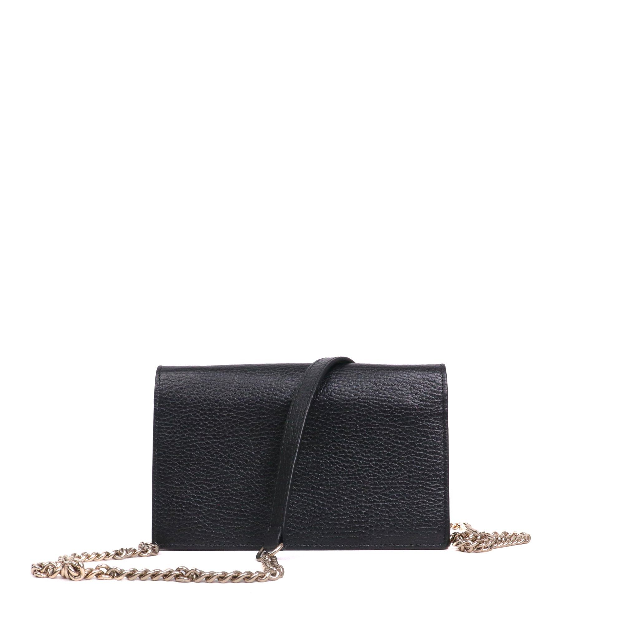 Gucci GUCCI - Gucci Interlocking shoulder bag in black grained leather Size ONE SIZE - 3 Thumbnail