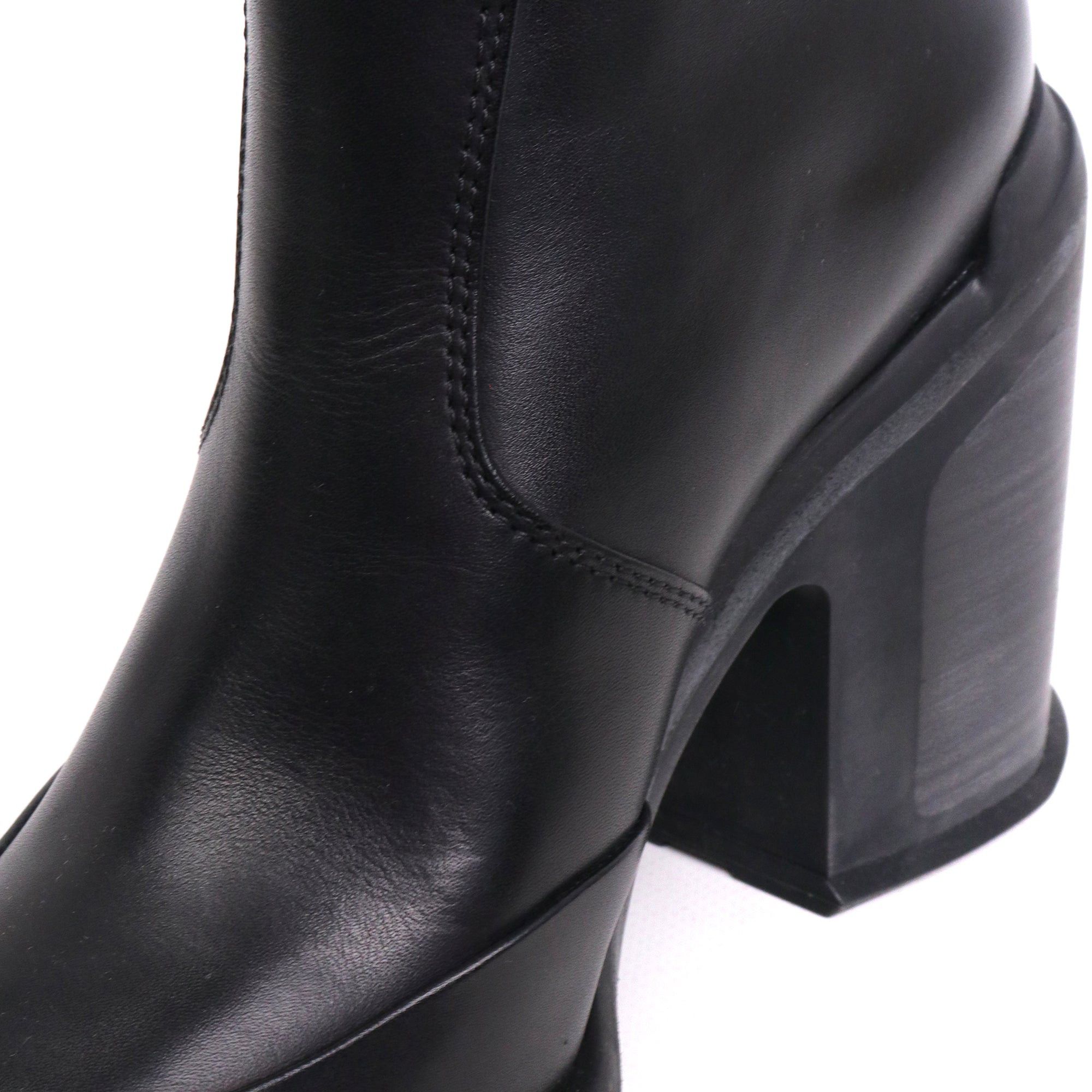 Hermes HERMÈS - Hermès boots in black leather (T37) Size US 5 / IT 35 - 3 Thumbnail