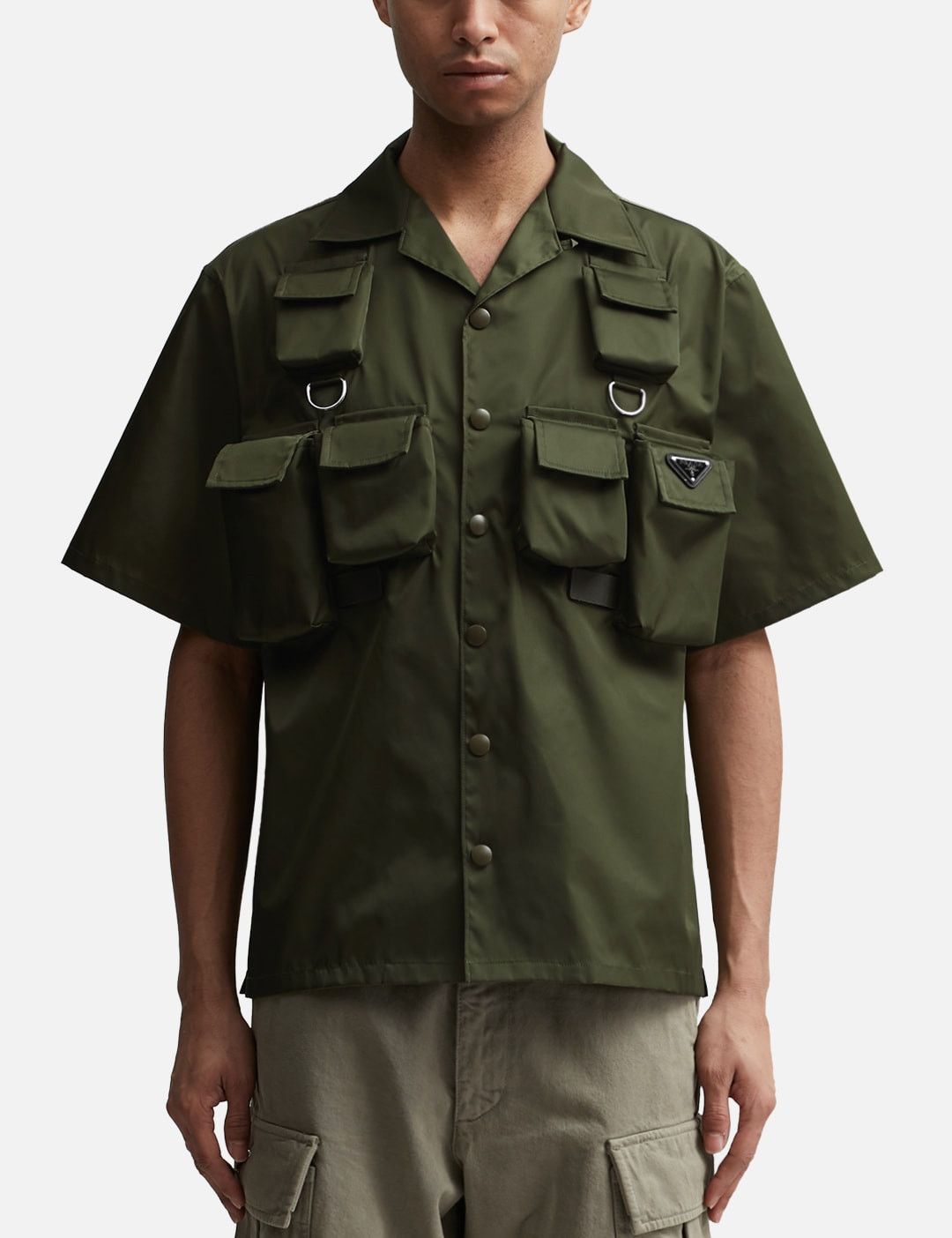 Prada Short Sleeve Re-nylon Safari Cargo Pocket Shirt in khaki Size US S / EU 44-46 / 1 - 3 Thumbnail