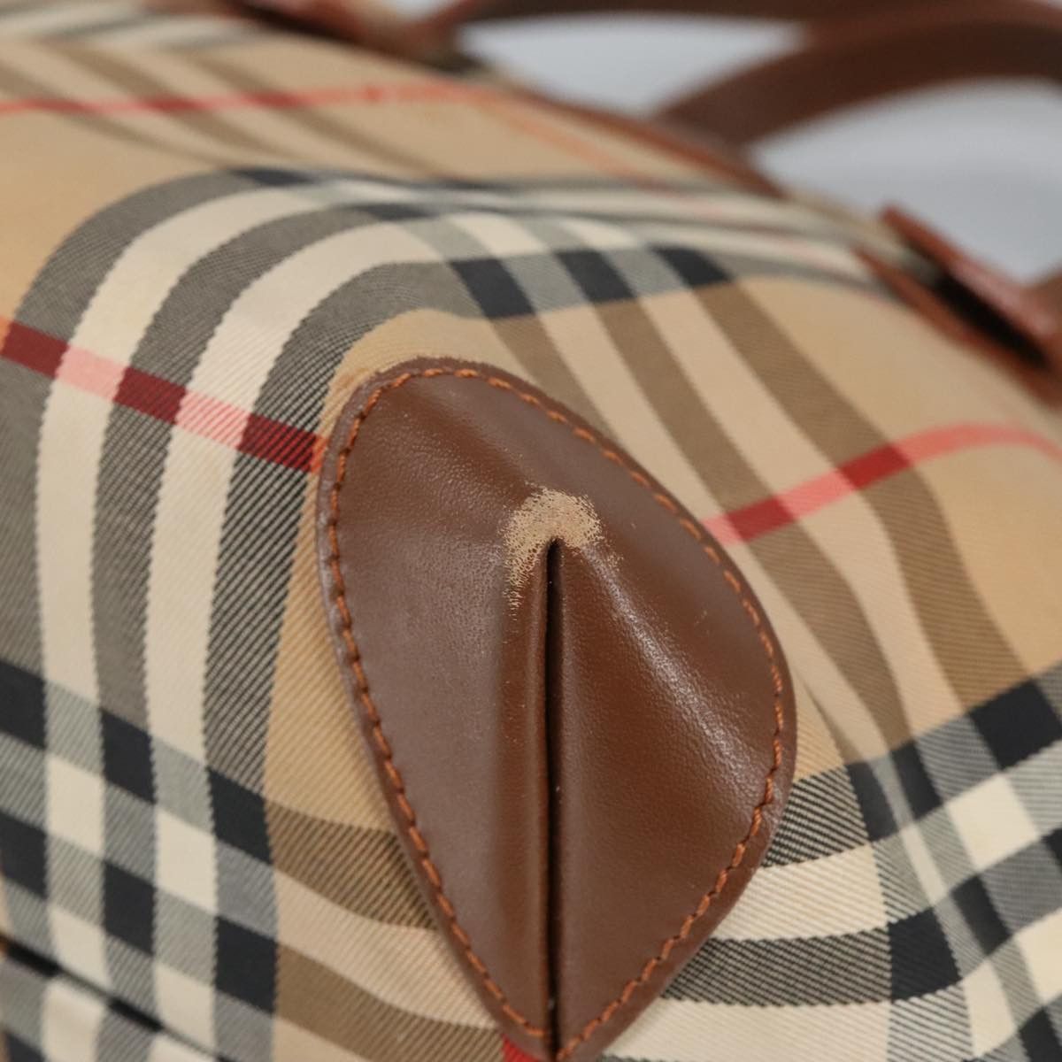 Burberry Nova Check Beige Canvas Handbag (Pre-Owned) Size ONE SIZE - 7 Thumbnail