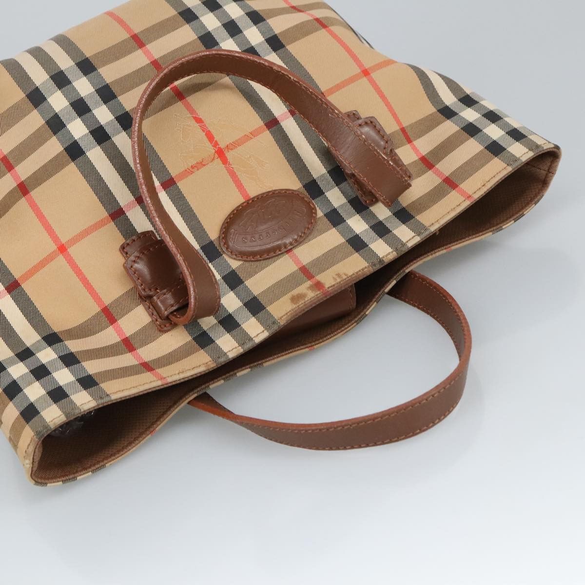 Burberry Nova Check Beige Canvas Handbag (Pre-Owned) Size ONE SIZE - 14 Thumbnail