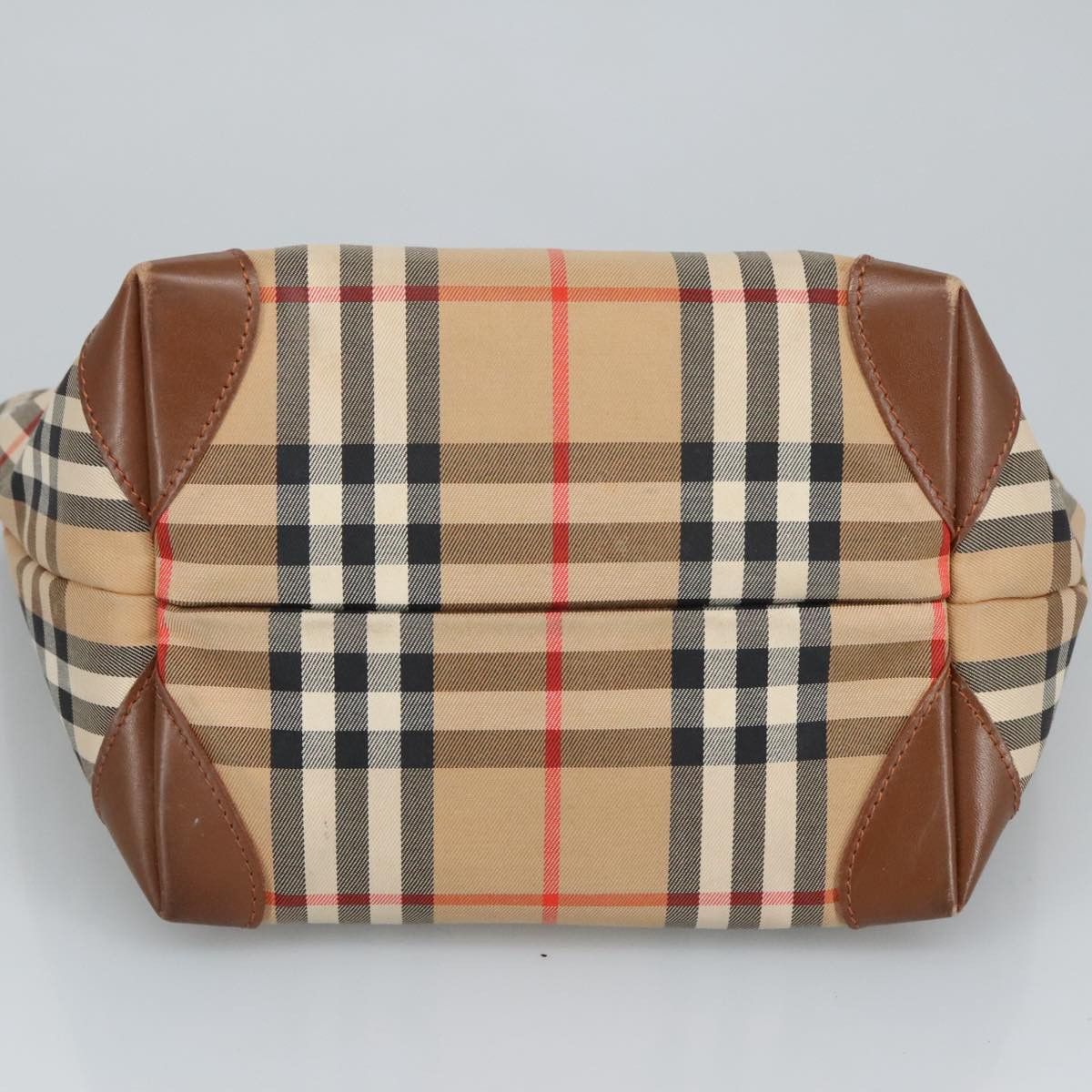 Burberry Nova Check Beige Canvas Handbag (Pre-Owned) Size ONE SIZE - 6 Thumbnail