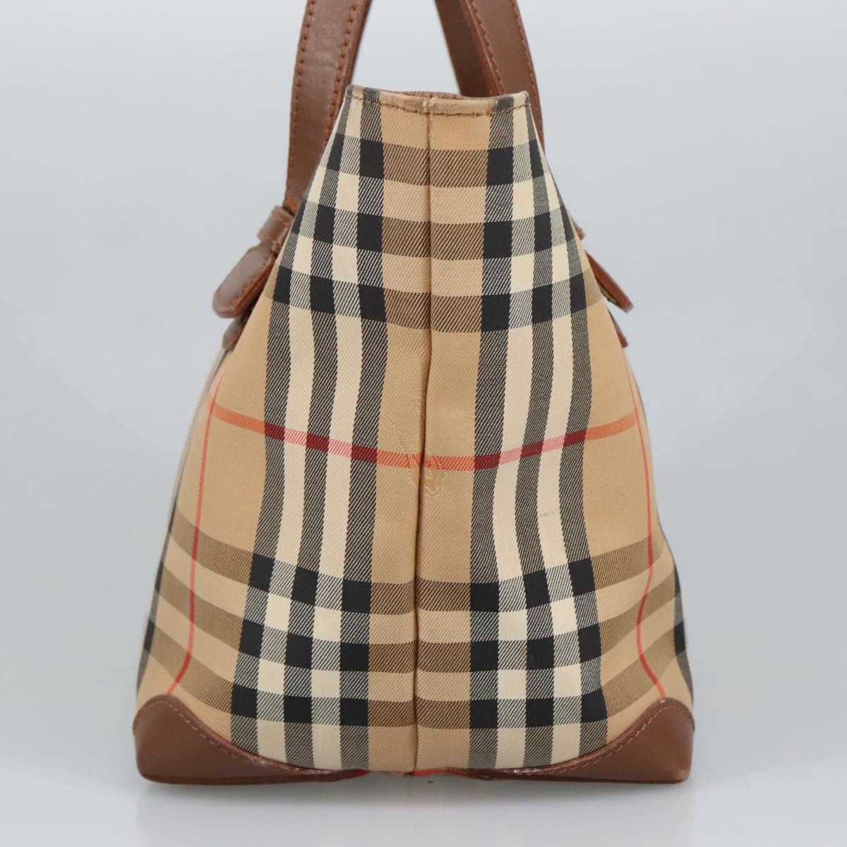 Burberry Nova Check Beige Canvas Handbag (Pre-Owned) Size ONE SIZE - 4 Thumbnail