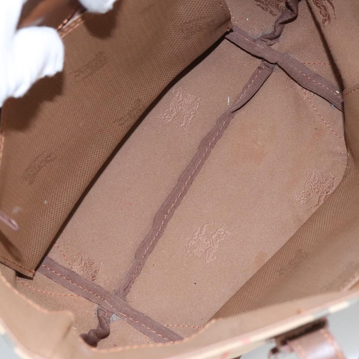 Burberry Nova Check Beige Canvas Handbag (Pre-Owned) Size ONE SIZE - 8 Thumbnail