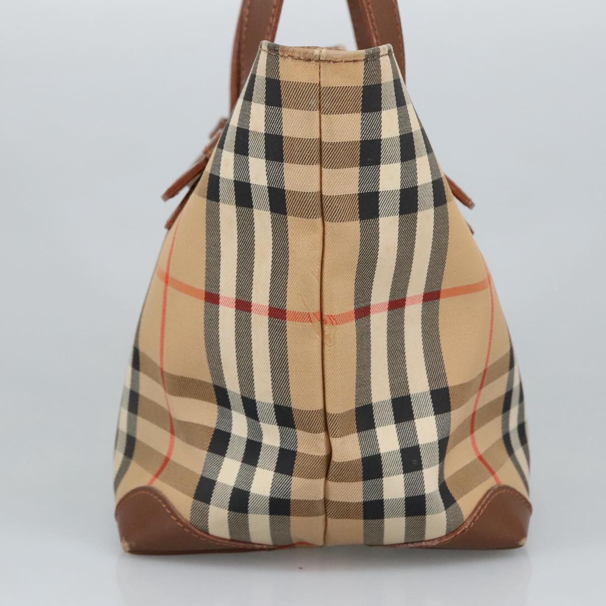 Burberry Nova Check Beige Canvas Handbag (Pre-Owned) Size ONE SIZE - 3 Thumbnail