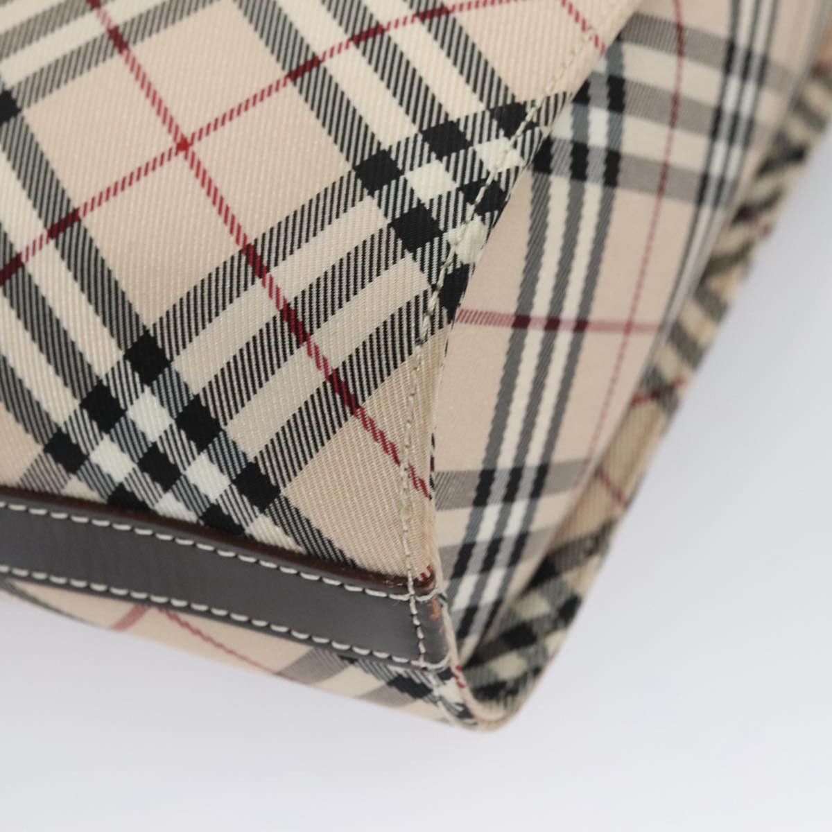 Burberry Nova Check Beige Canvas Shoulder Bag (Pre-Owned) Size ONE SIZE - 7 Thumbnail