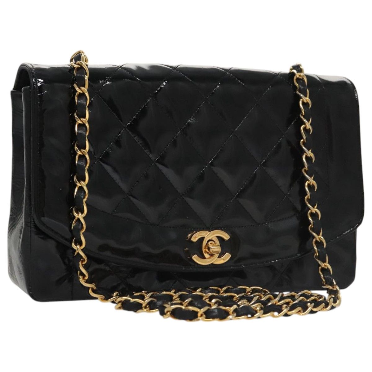 Chanel Diana Black Patent Leather Shoulder Bag (Pre-Owned) Size ONE SIZE - 18 Thumbnail